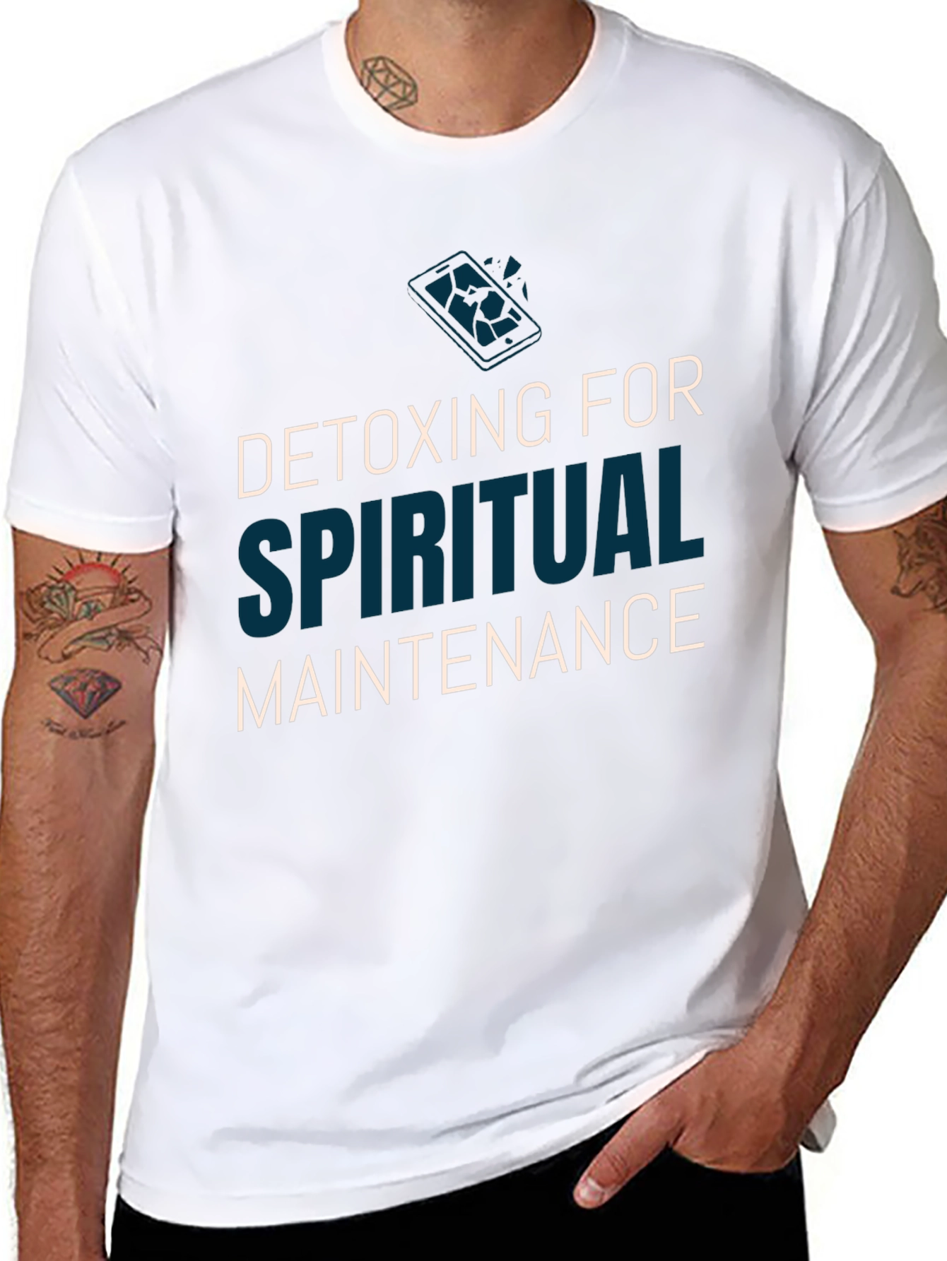 Spiritual Detox Tee - Black Relaxed Fit