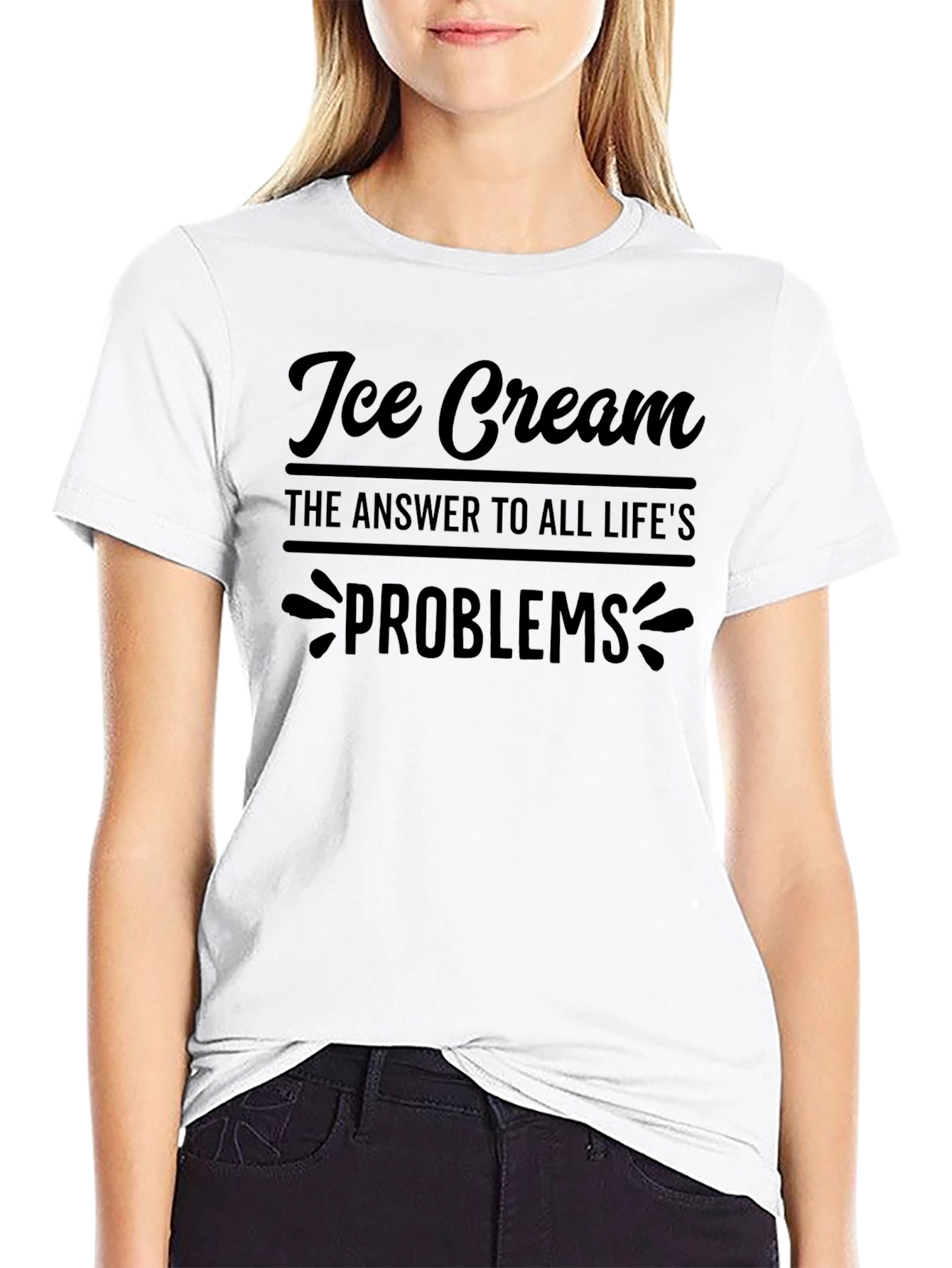 Ice Cream: The Answer to Lifes Problems Graphic Tee