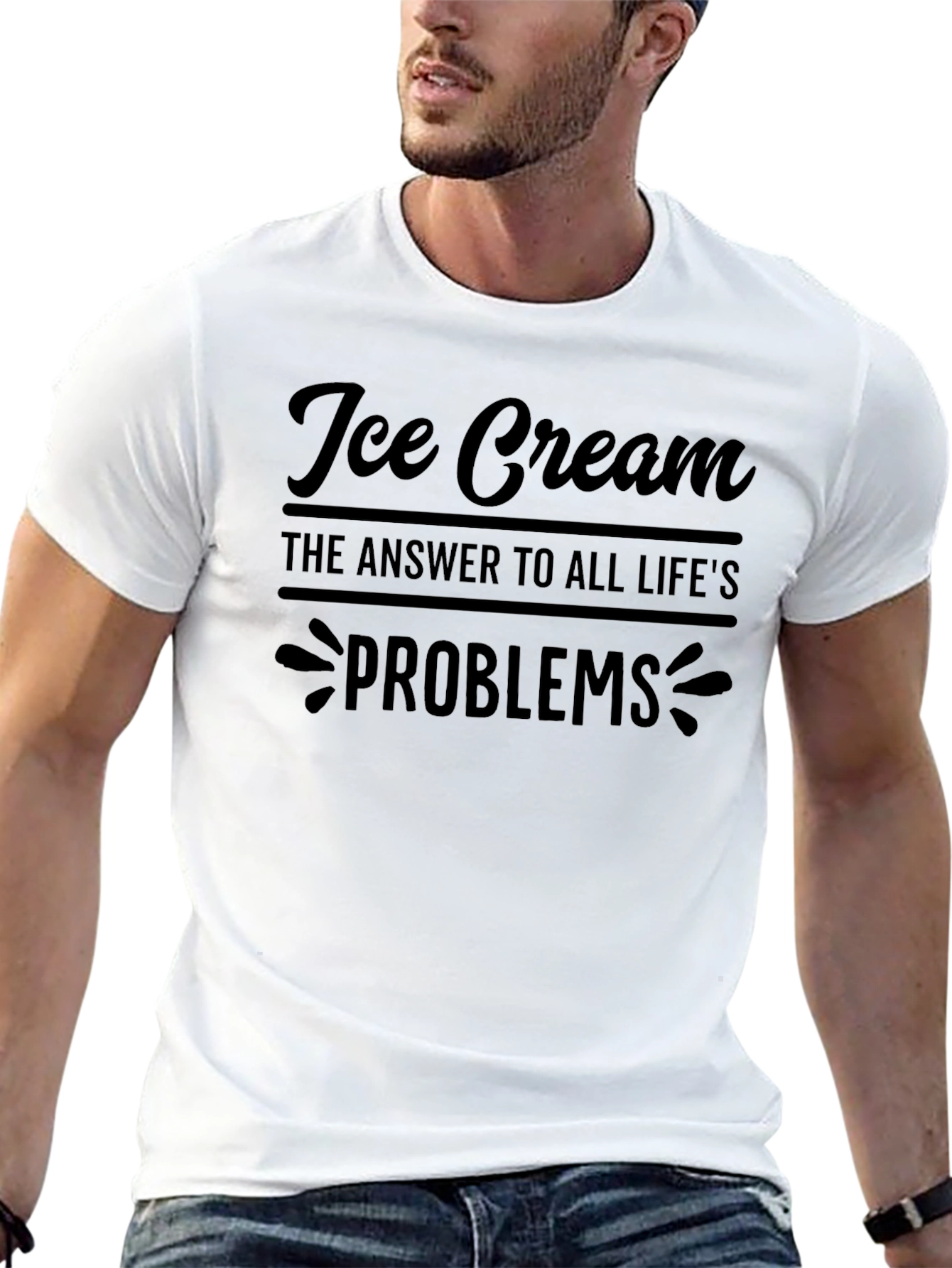 Ice Cream: The Answer to Lifes Problems Graphic Tee