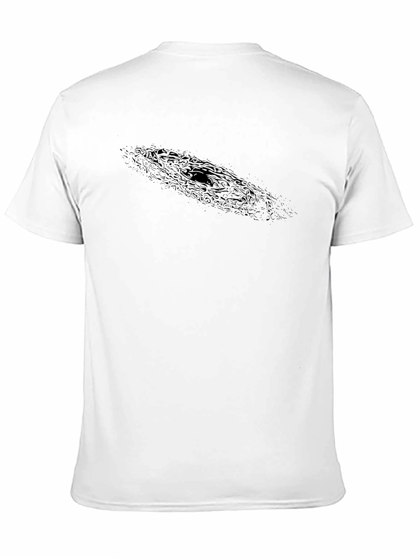 Mens Black Graphic Tee - Spiral Galaxy Design