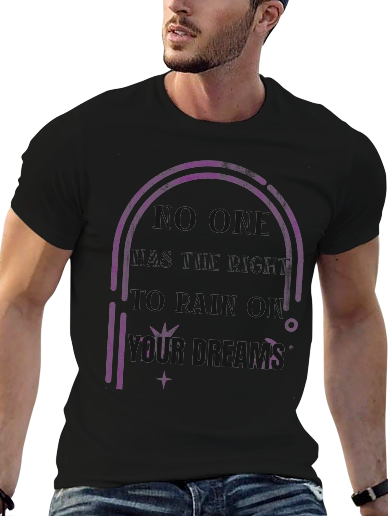 Dream On Graphic Tee - Comfortable Black T-Shirt