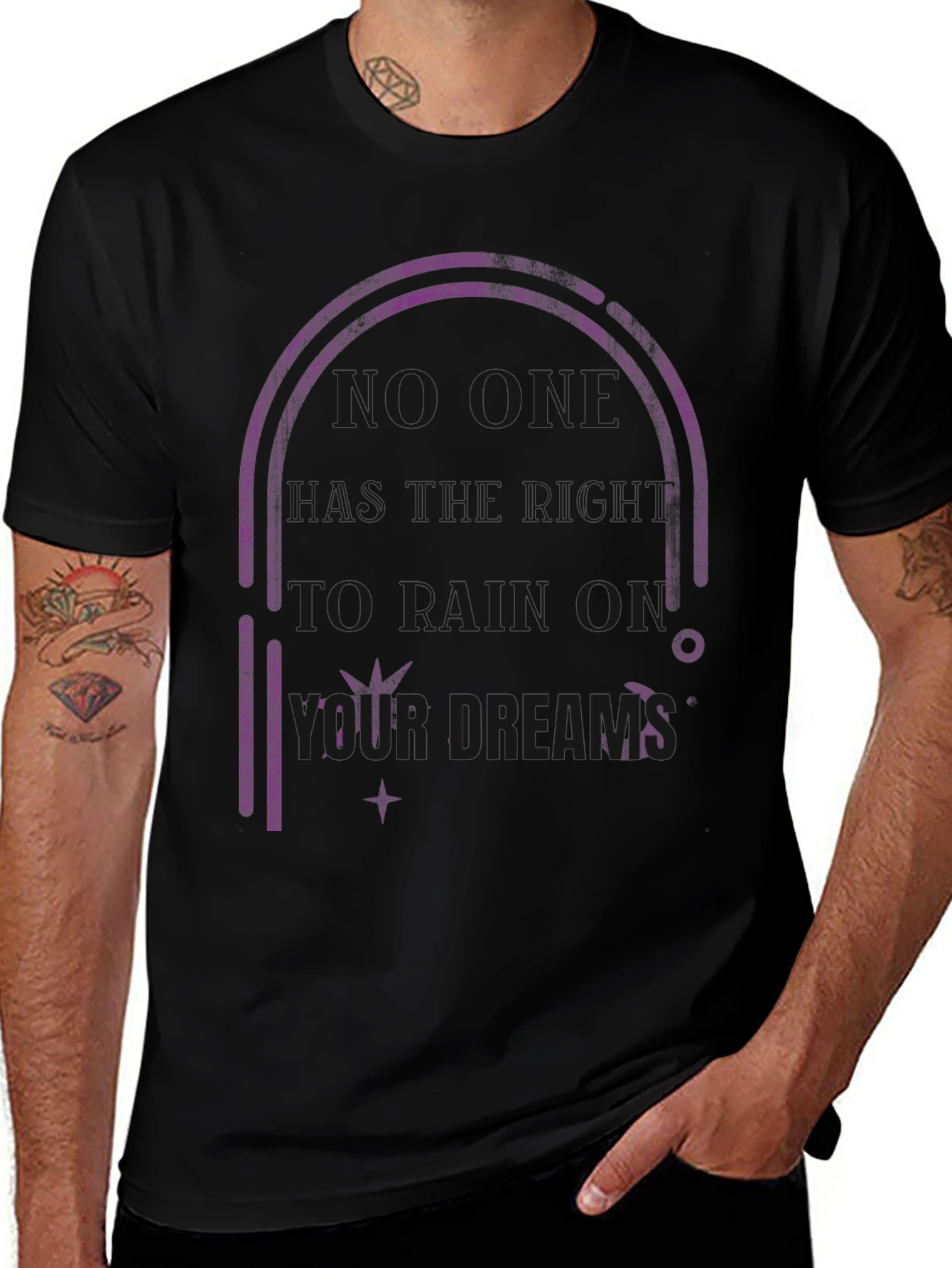 Dream On Graphic Tee - Comfortable Black T-Shirt
