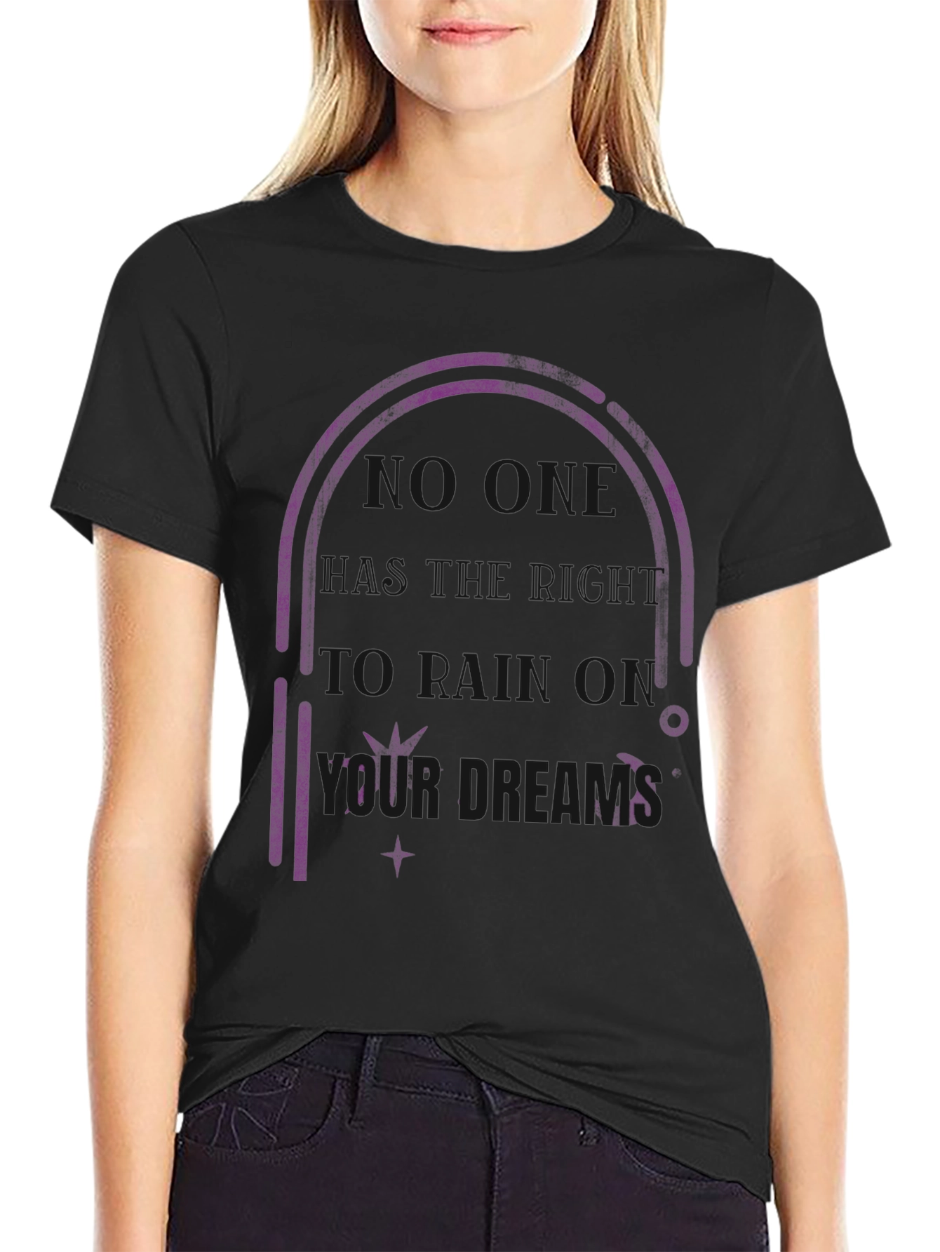 Dream On Graphic Tee - Comfortable Black T-Shirt