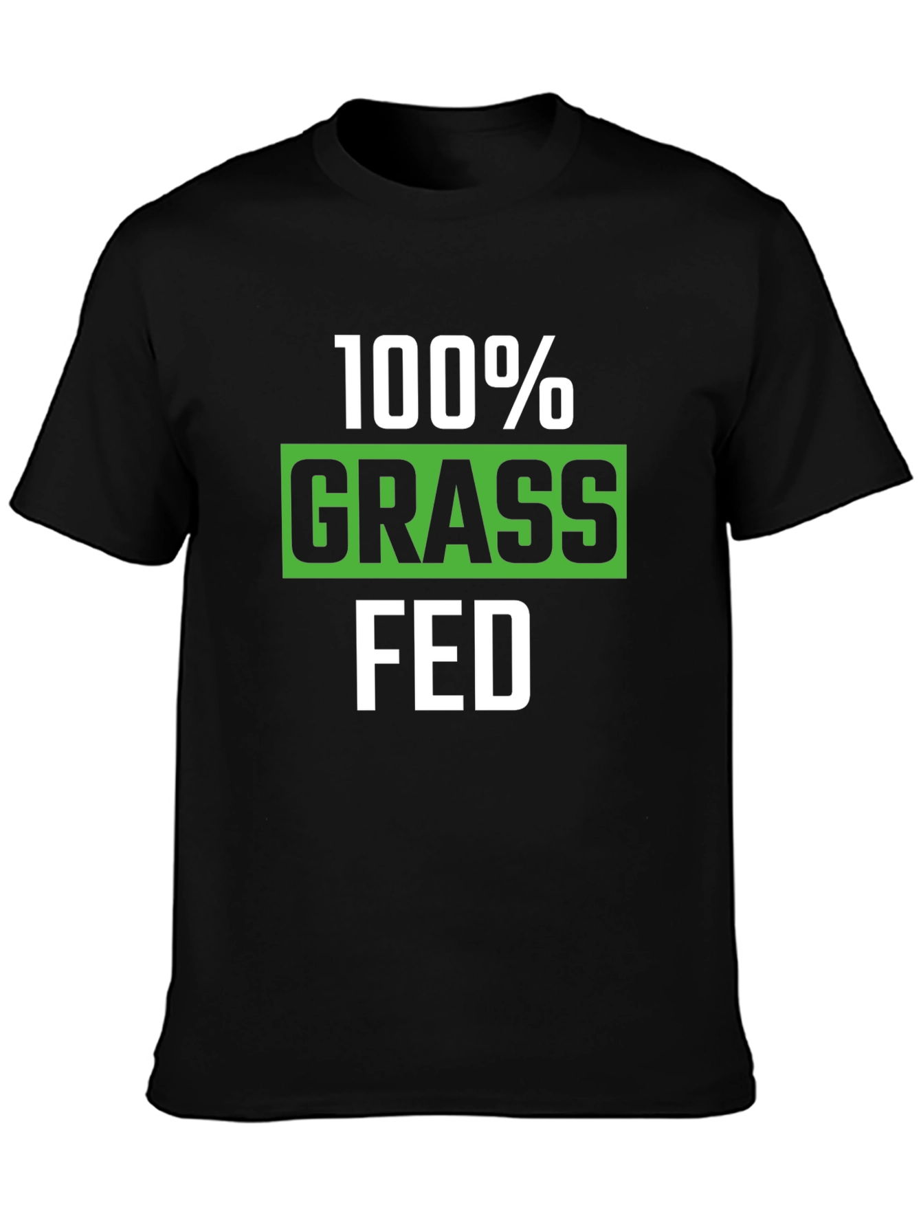 100% Grass Fed Graphic Tee - Black