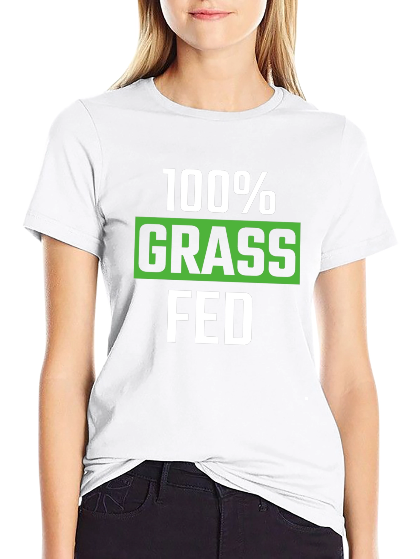 100% Grass Fed Graphic Tee - Black