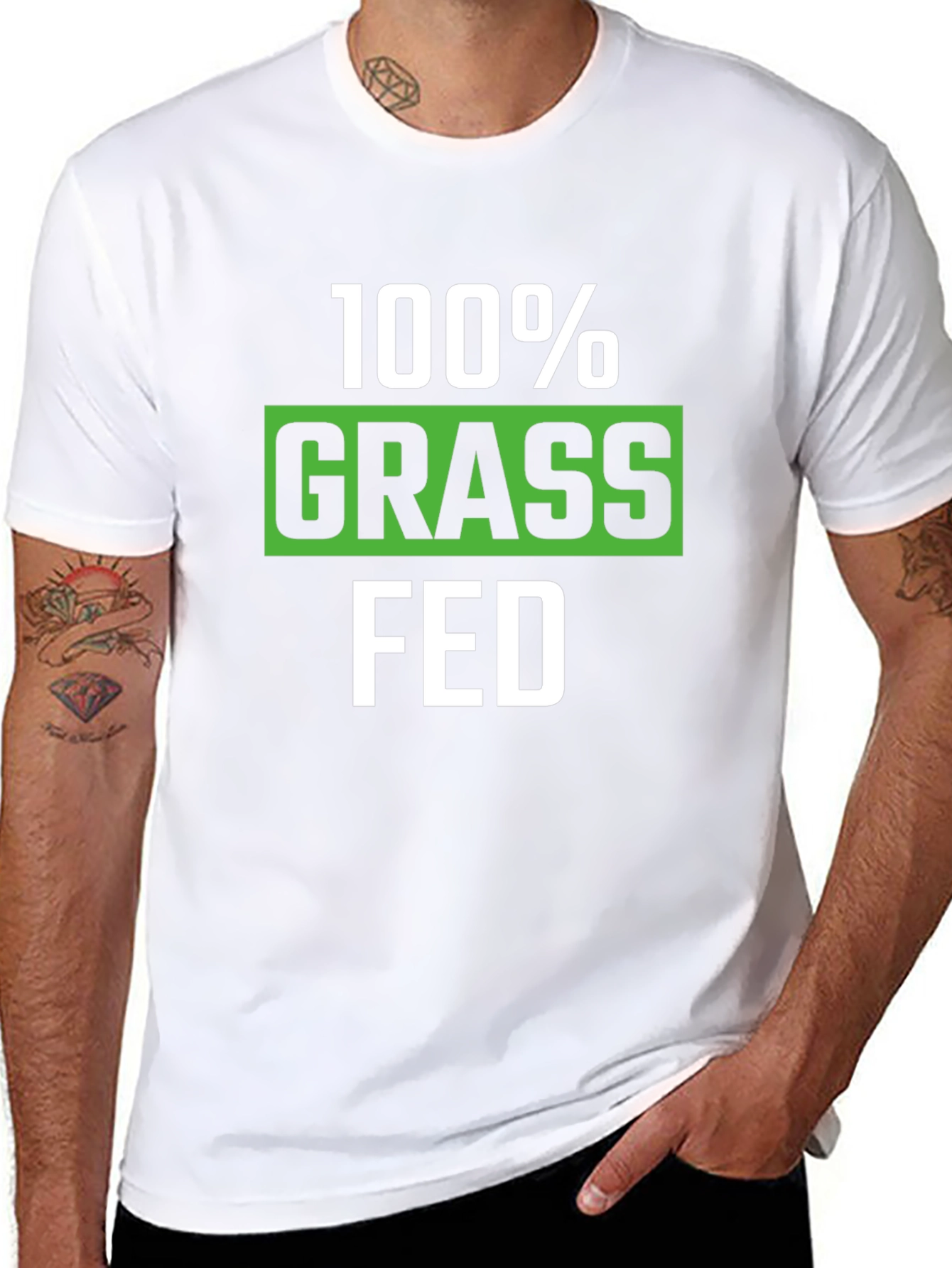 100% Grass Fed Graphic Tee - Black