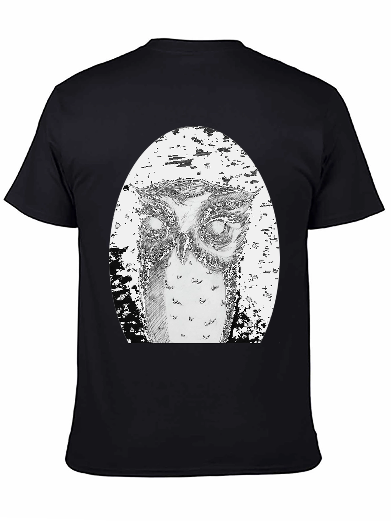 Owl Graphic Tee - Unique Hand Drawn Design
