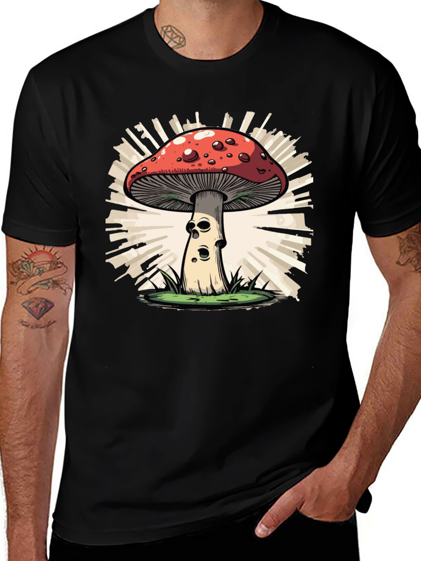 Mushroom Graphic Print Tee