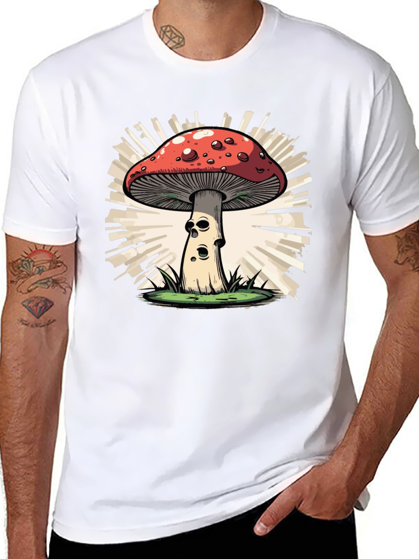 Mushroom Graphic Print Tee