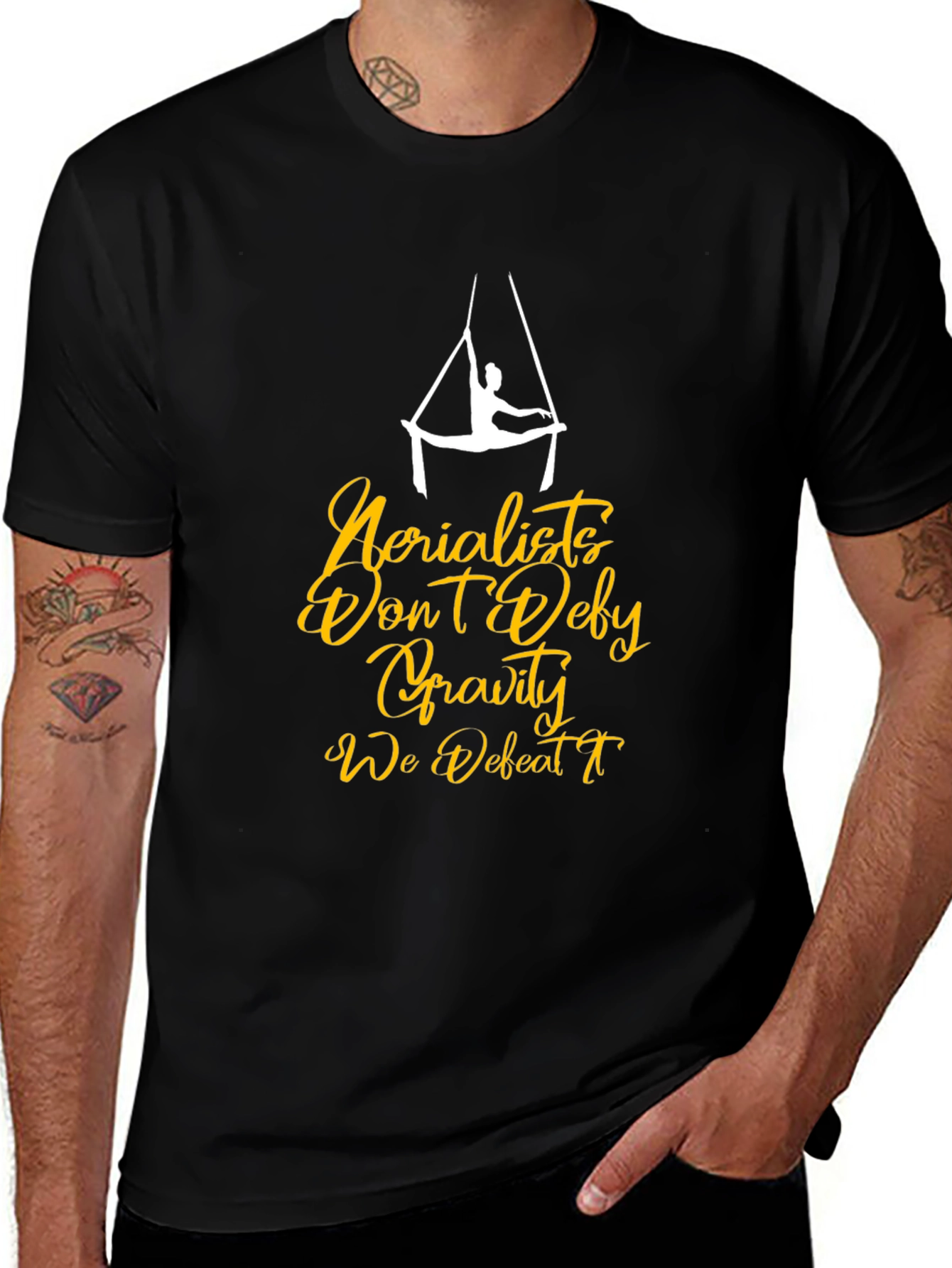 Aerialists Defy Gravity Black T-Shirt