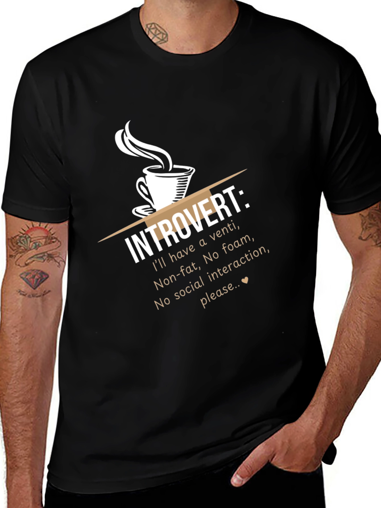 Introvert Coffee Humor T-Shirt