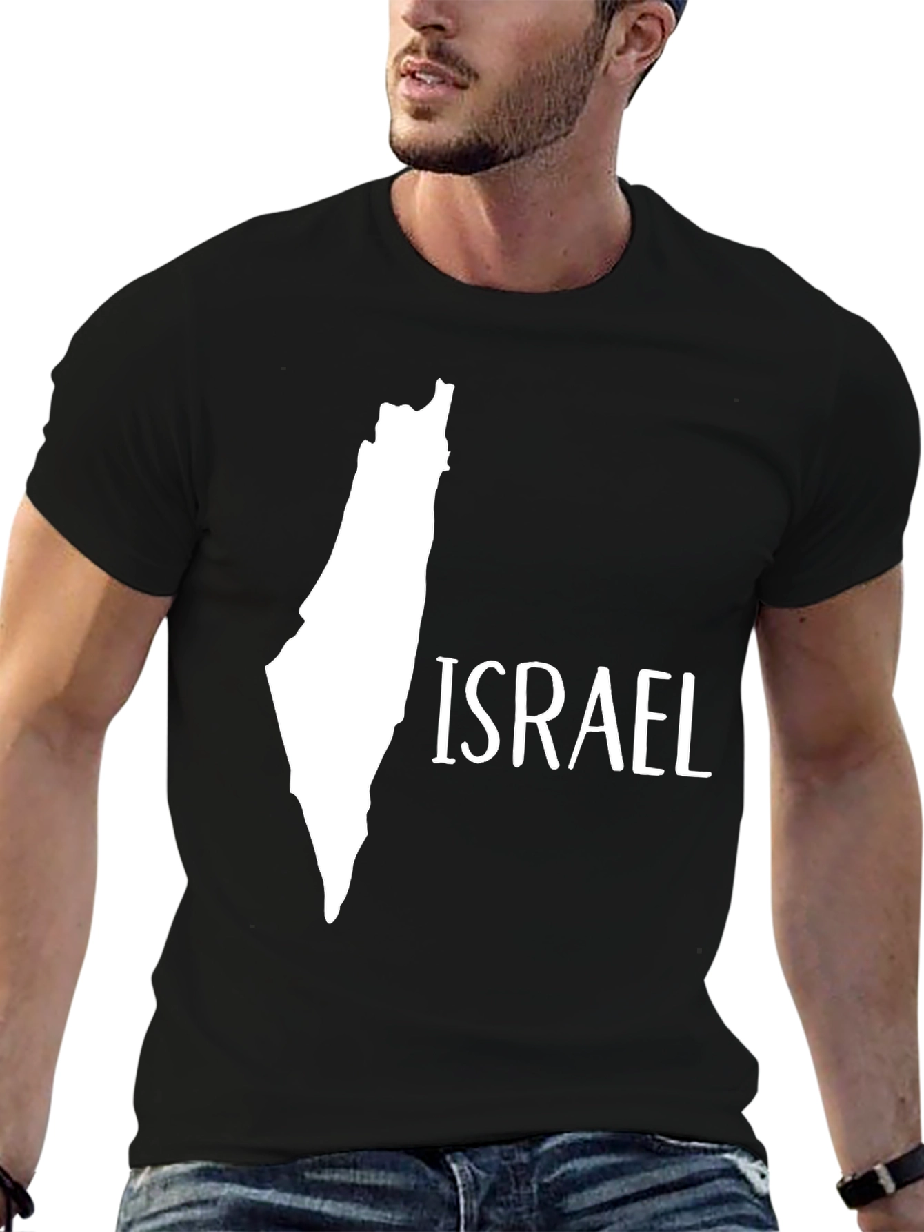 Israel Map T-Shirt - Classic Black Tee