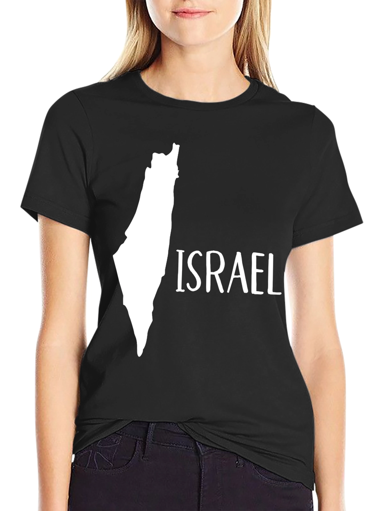 Israel Map T-Shirt - Classic Black Tee