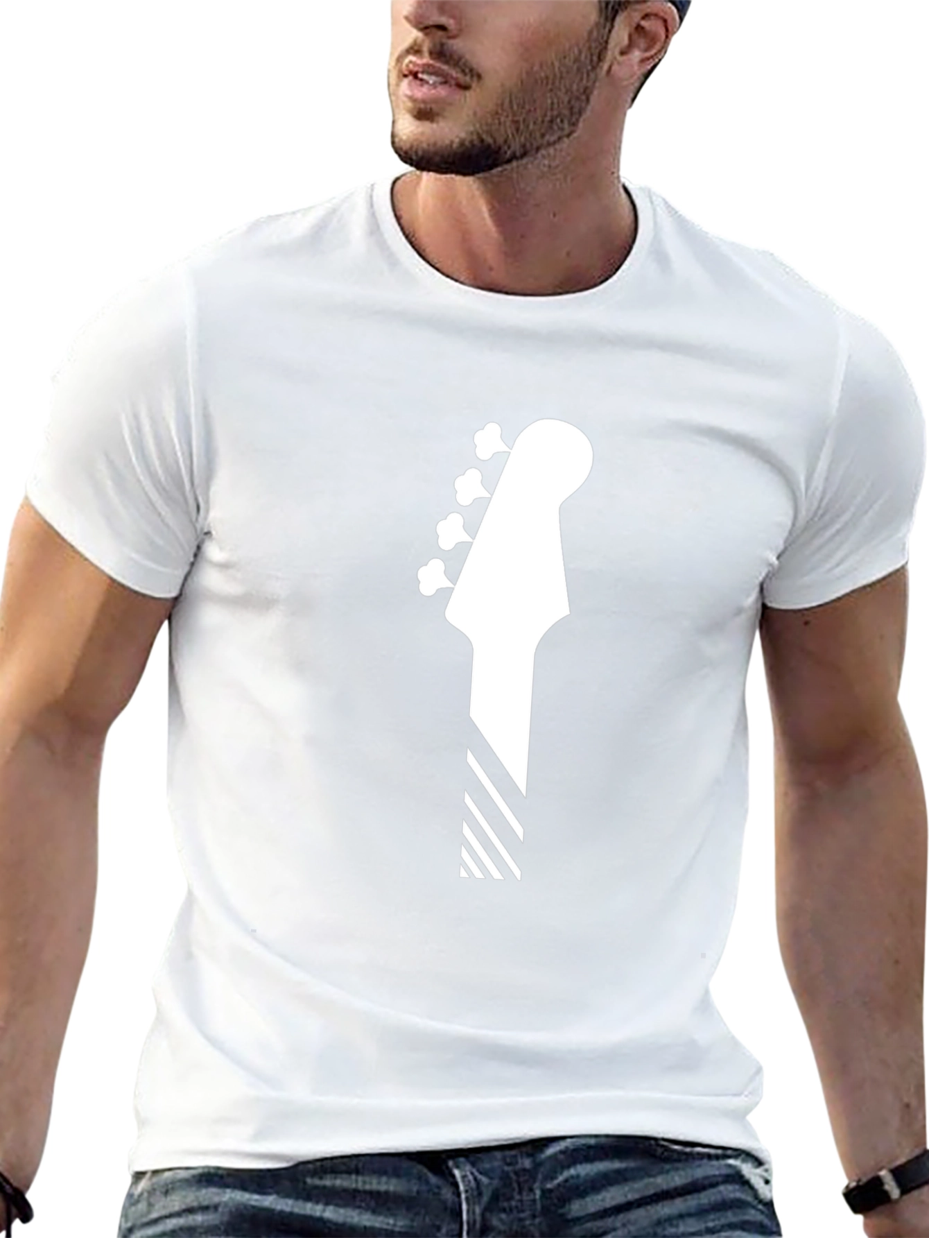 Bass Guitar Head T-Shirt - Music Lover Tee