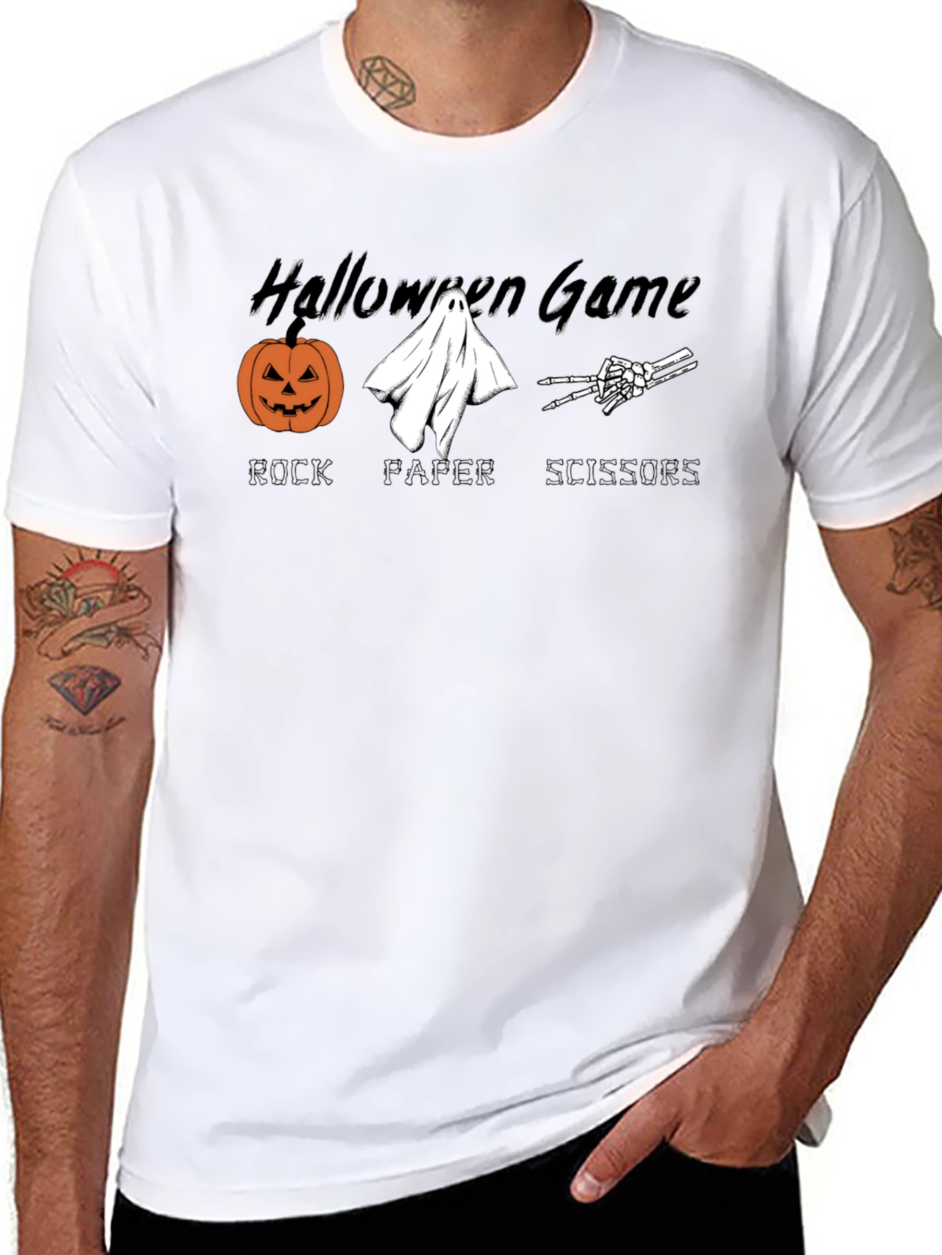 Halloween Game Rock Paper Scissors T-Shirt