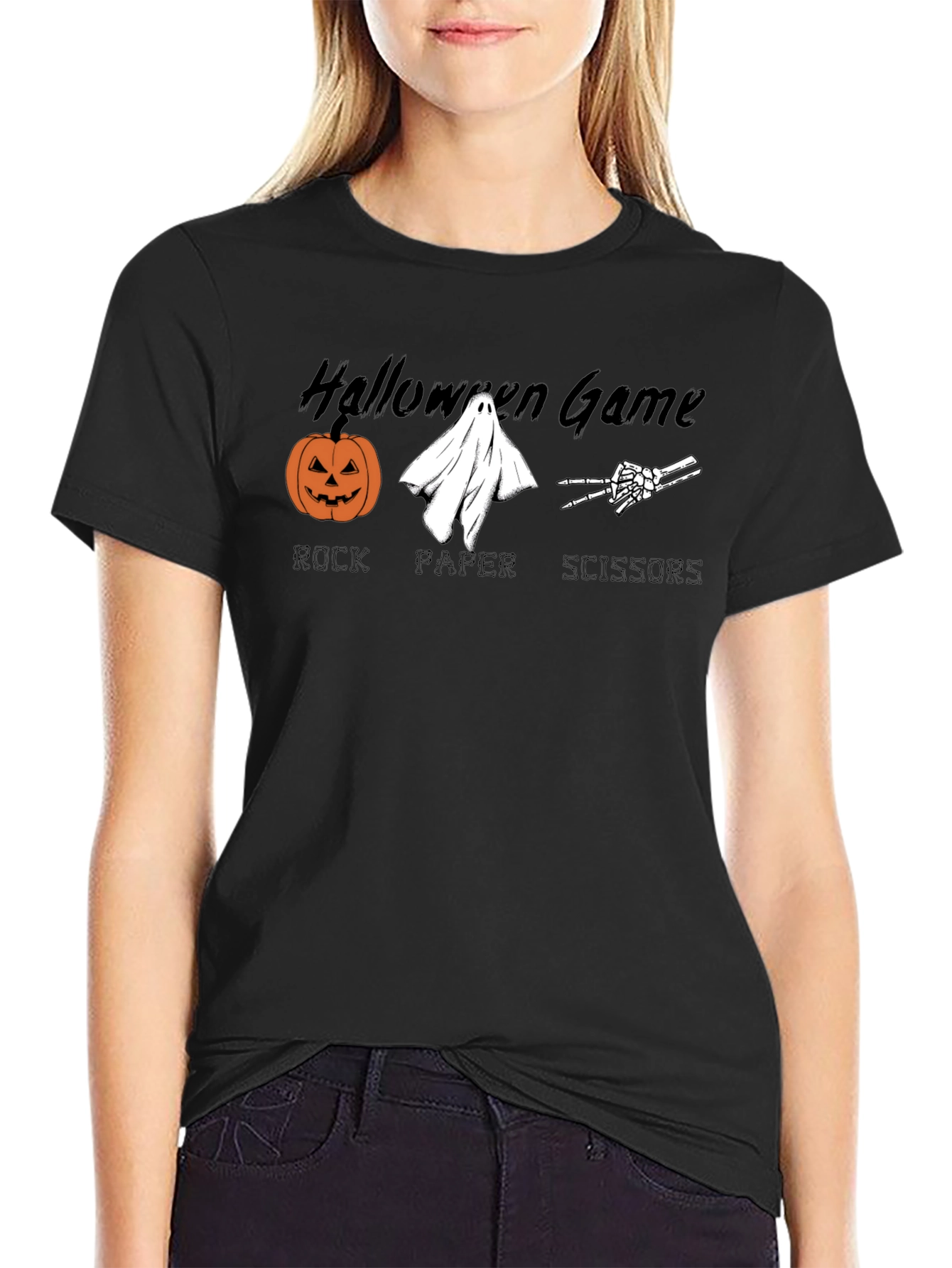 Halloween Game Rock Paper Scissors T-Shirt