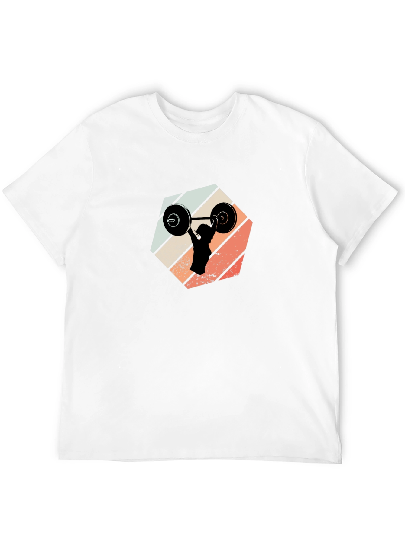 Weightlifting Silhouette Graphic Tee - Black