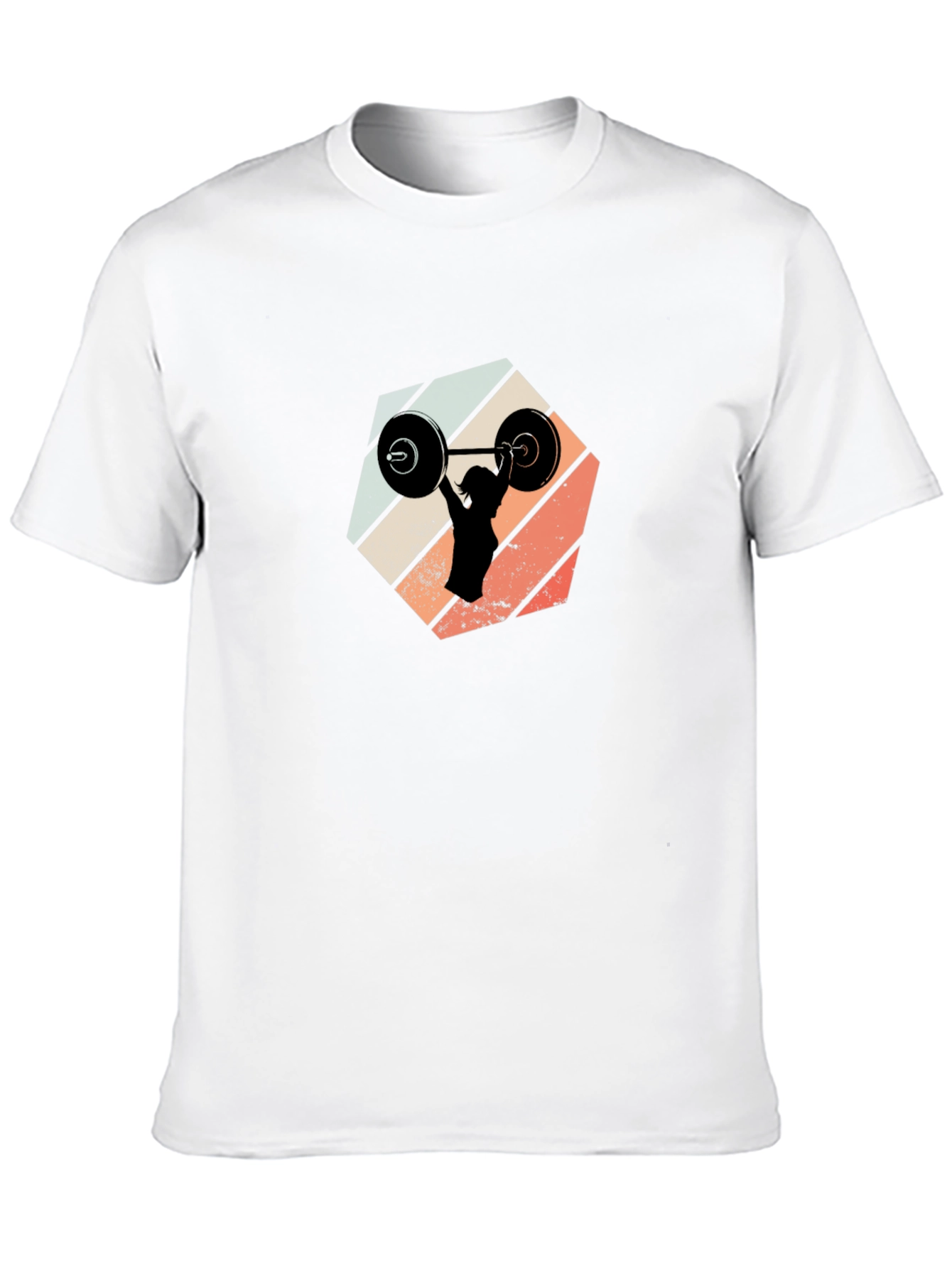 Weightlifting Silhouette Graphic Tee - Black