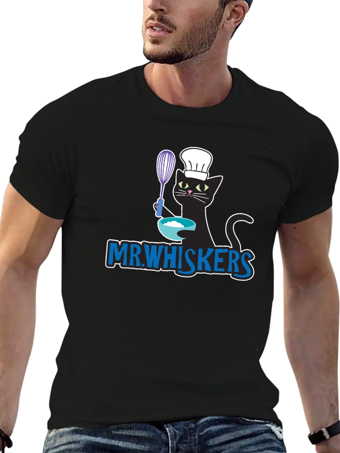 Mr. Whiskers Chef Cat T-Shirt