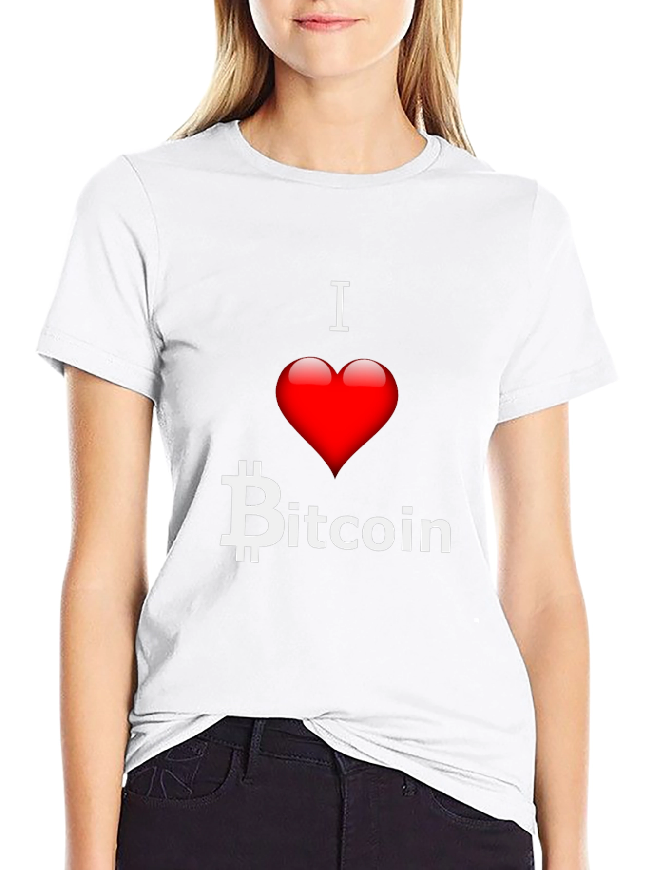 I Heart Bitcoin Black T-Shirt Crypto Currency Tee