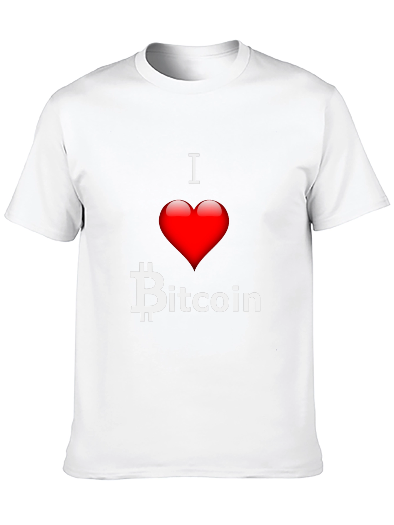 I Heart Bitcoin Black T-Shirt Crypto Currency Tee