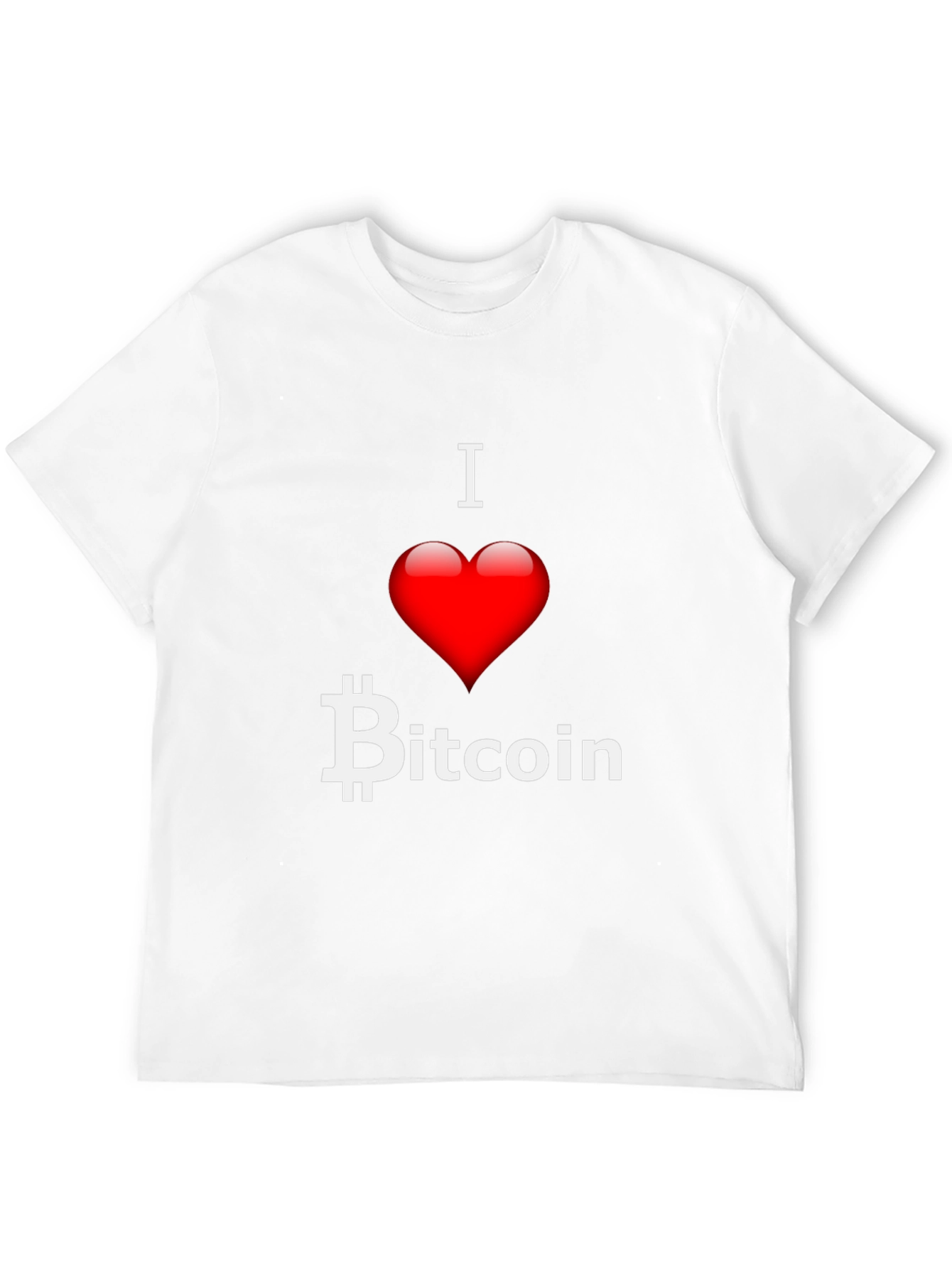 I Heart Bitcoin Black T-Shirt Crypto Currency Tee