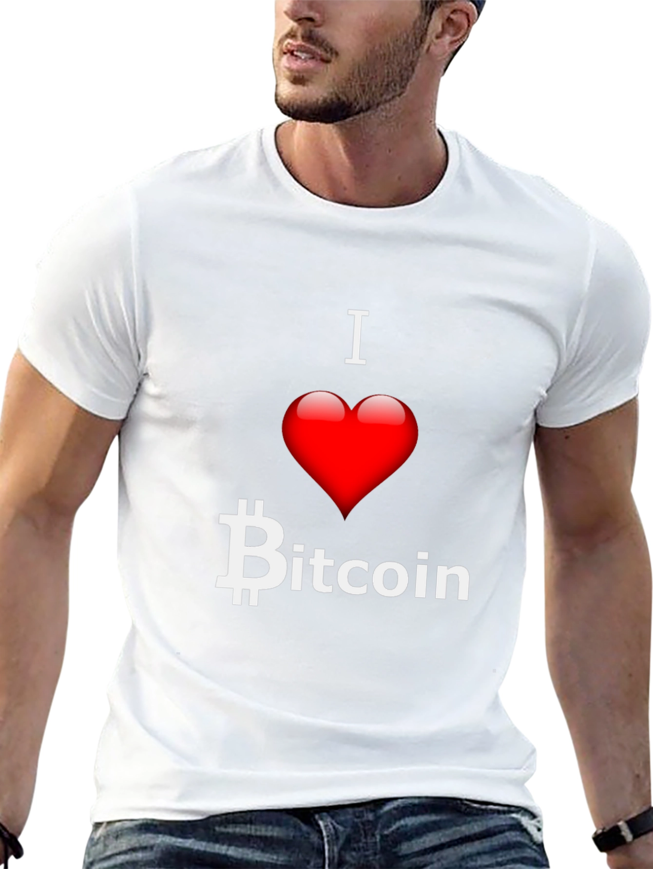 I Heart Bitcoin Black T-Shirt Crypto Currency Tee