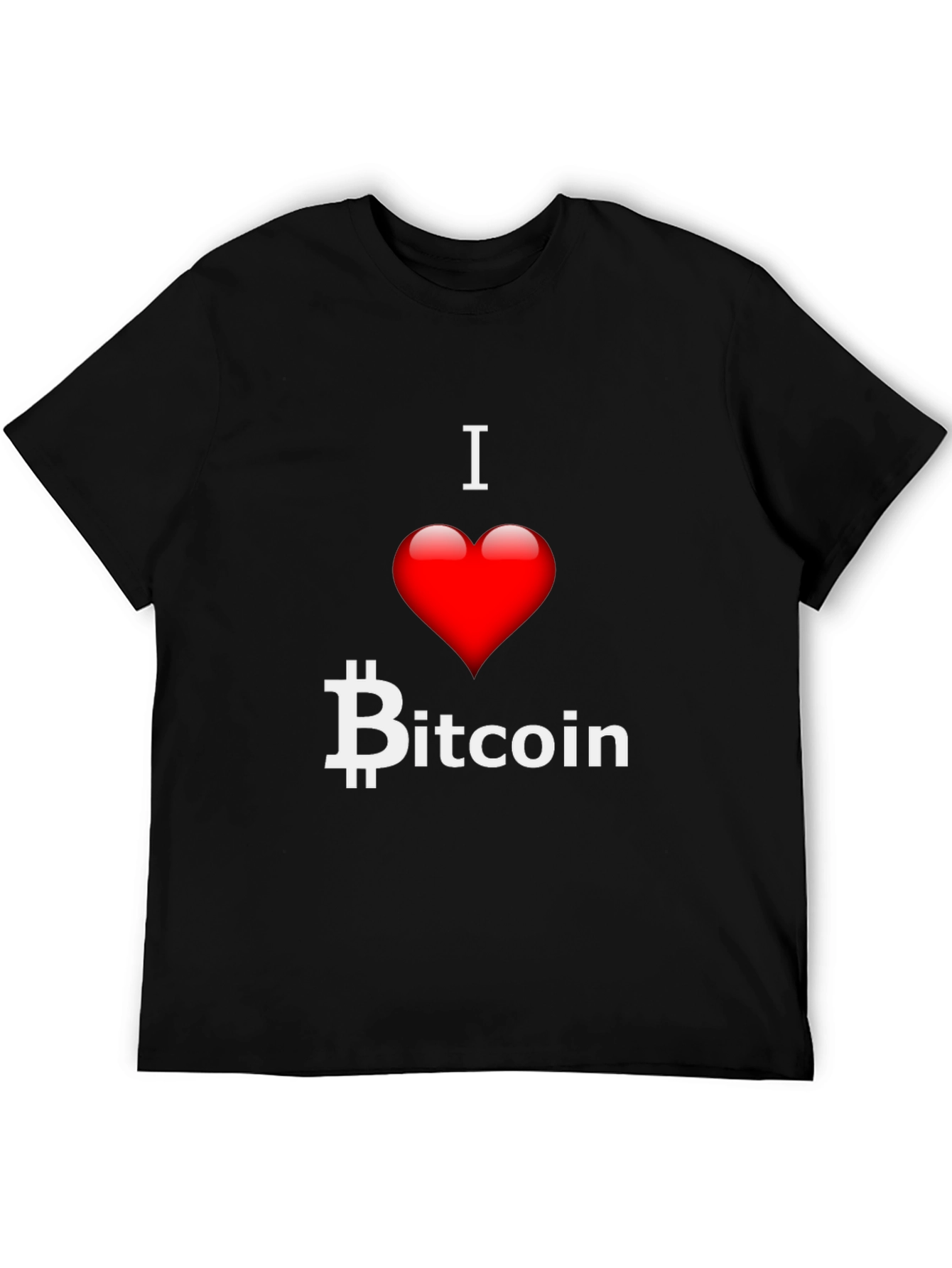 I Heart Bitcoin Black T-Shirt Crypto Currency Tee