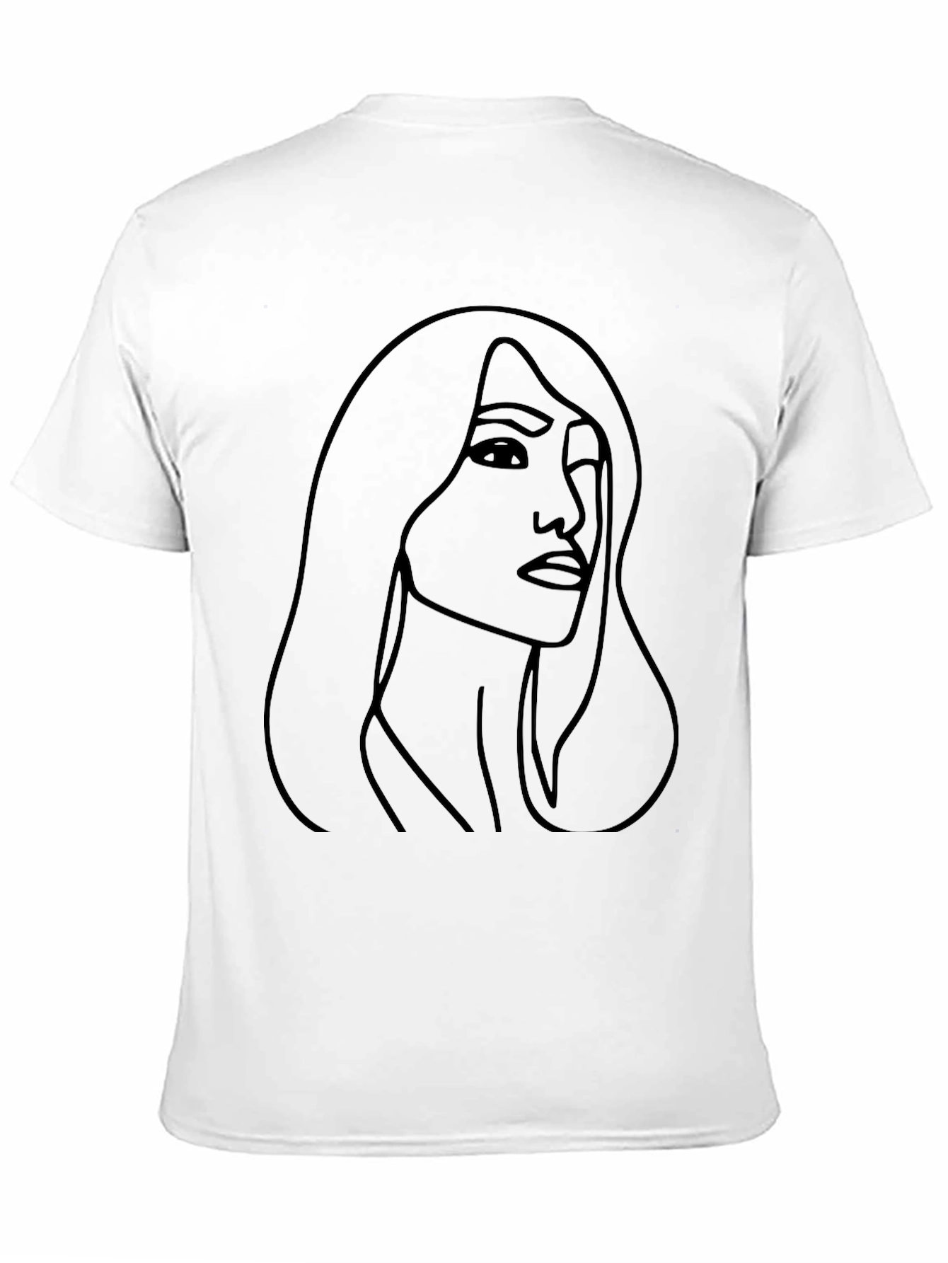 Minimalist Woman Line Art T-Shirt