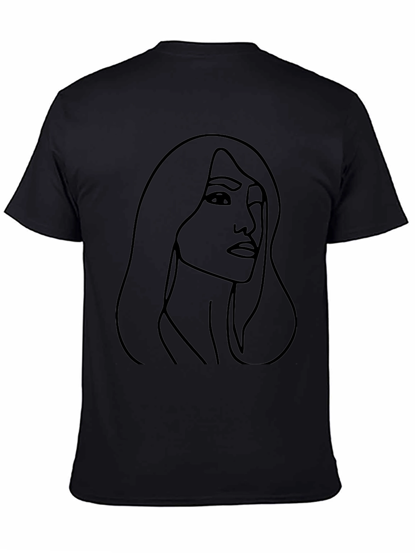 Minimalist Woman Line Art T-Shirt