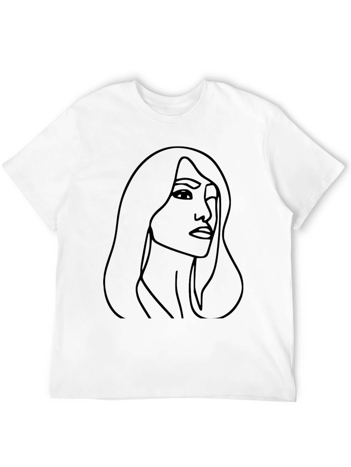 Minimalist Woman Line Art T-Shirt