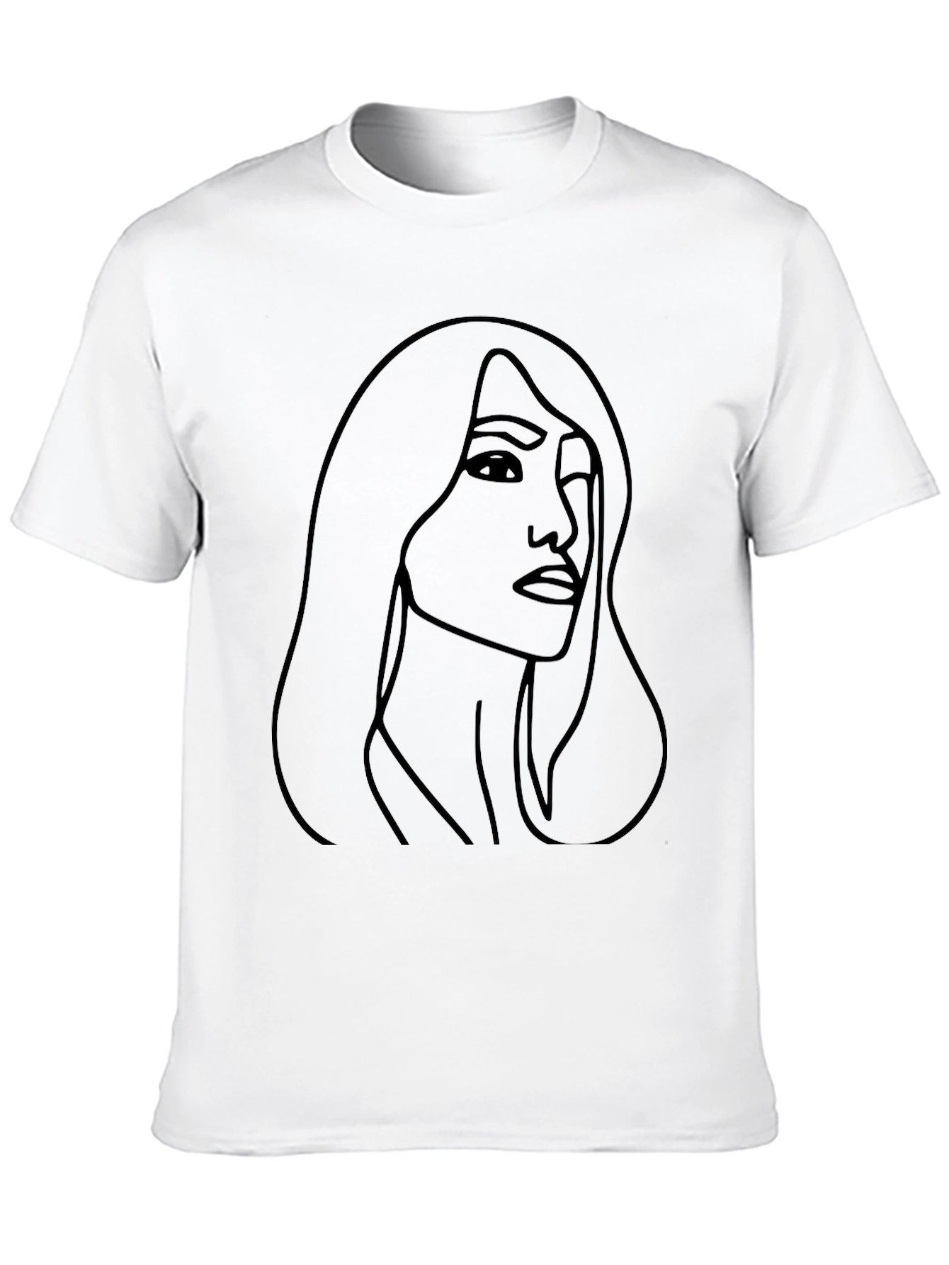 Minimalist Woman Line Art T-Shirt