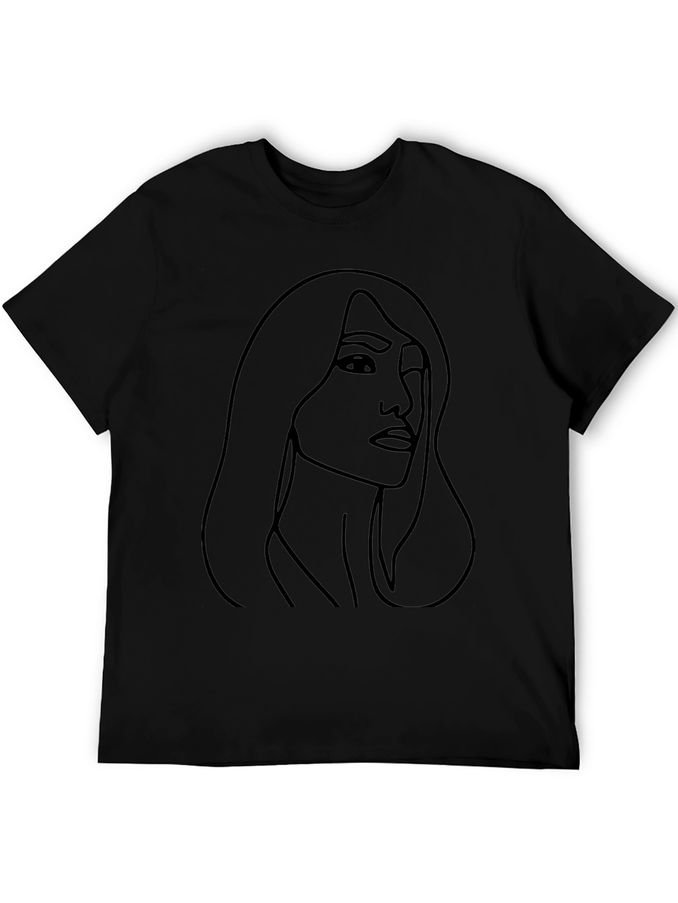 Minimalist Woman Line Art T-Shirt