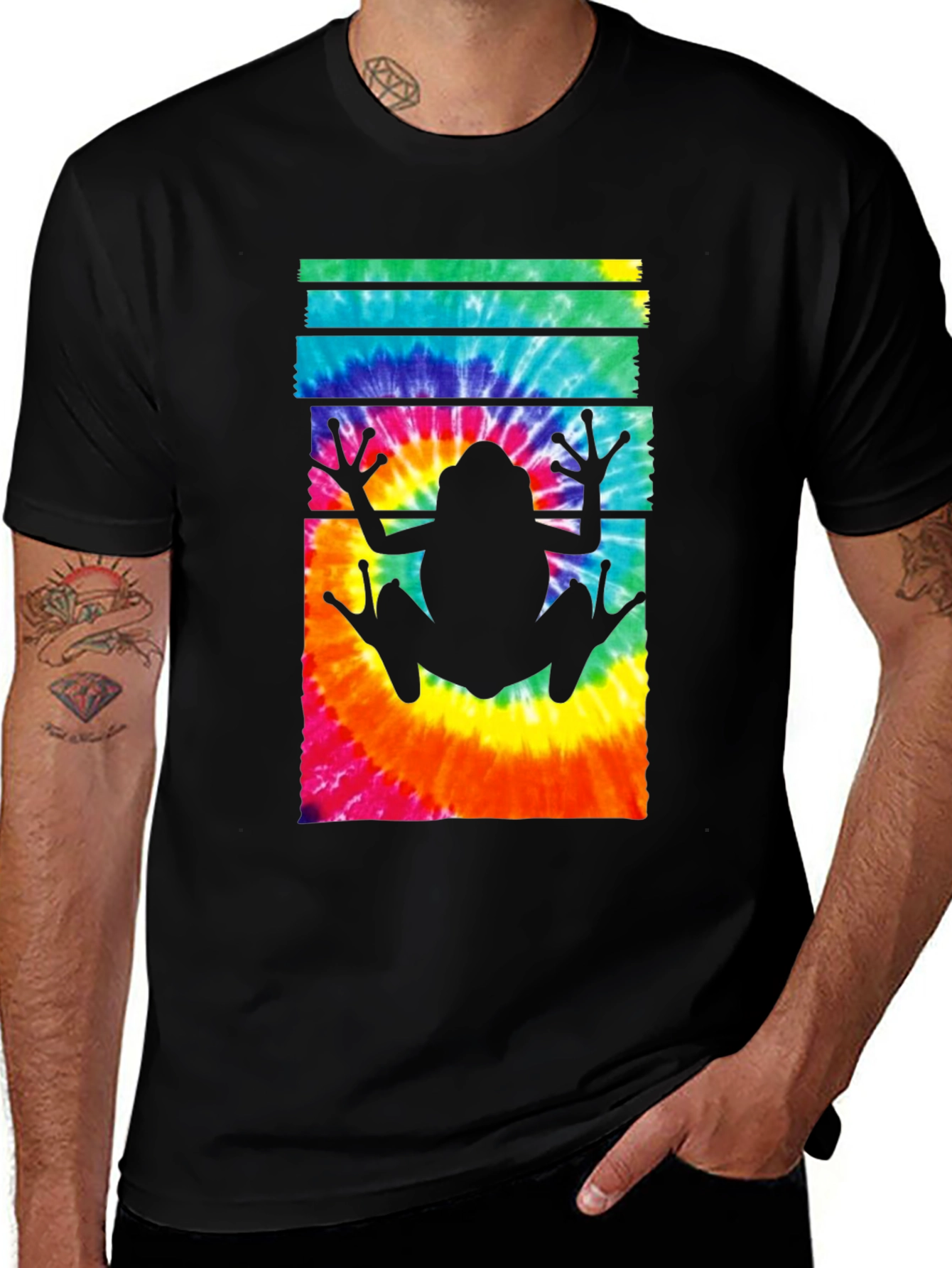 Tie Dye Frog Graphic Tee - Trendy Casual Style