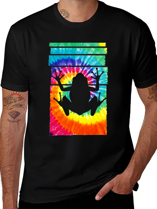 Tie Dye Frog Graphic Tee - Trendy Casual Style