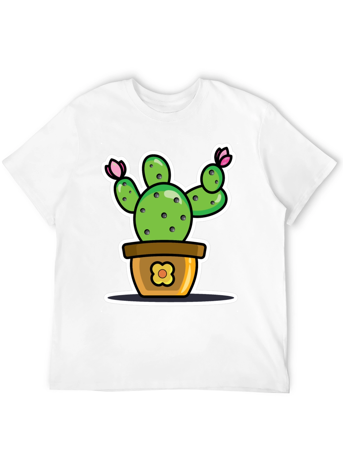 Cactus Potted Plant Cartoon Graphic Tee