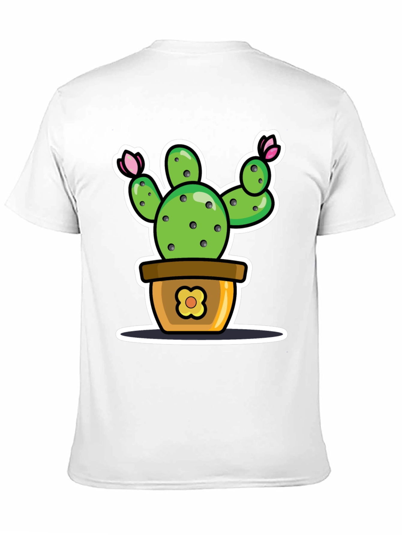 Cactus Potted Plant Cartoon Graphic Tee