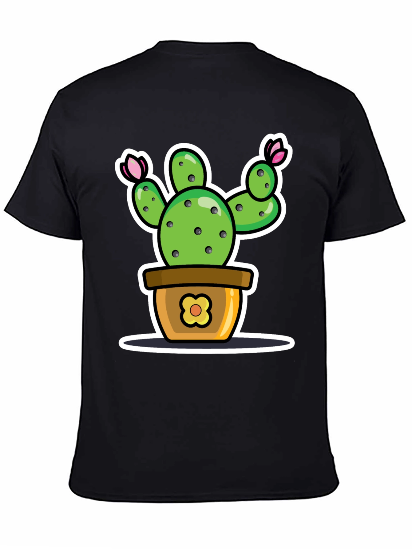 Cactus Potted Plant Cartoon Graphic Tee