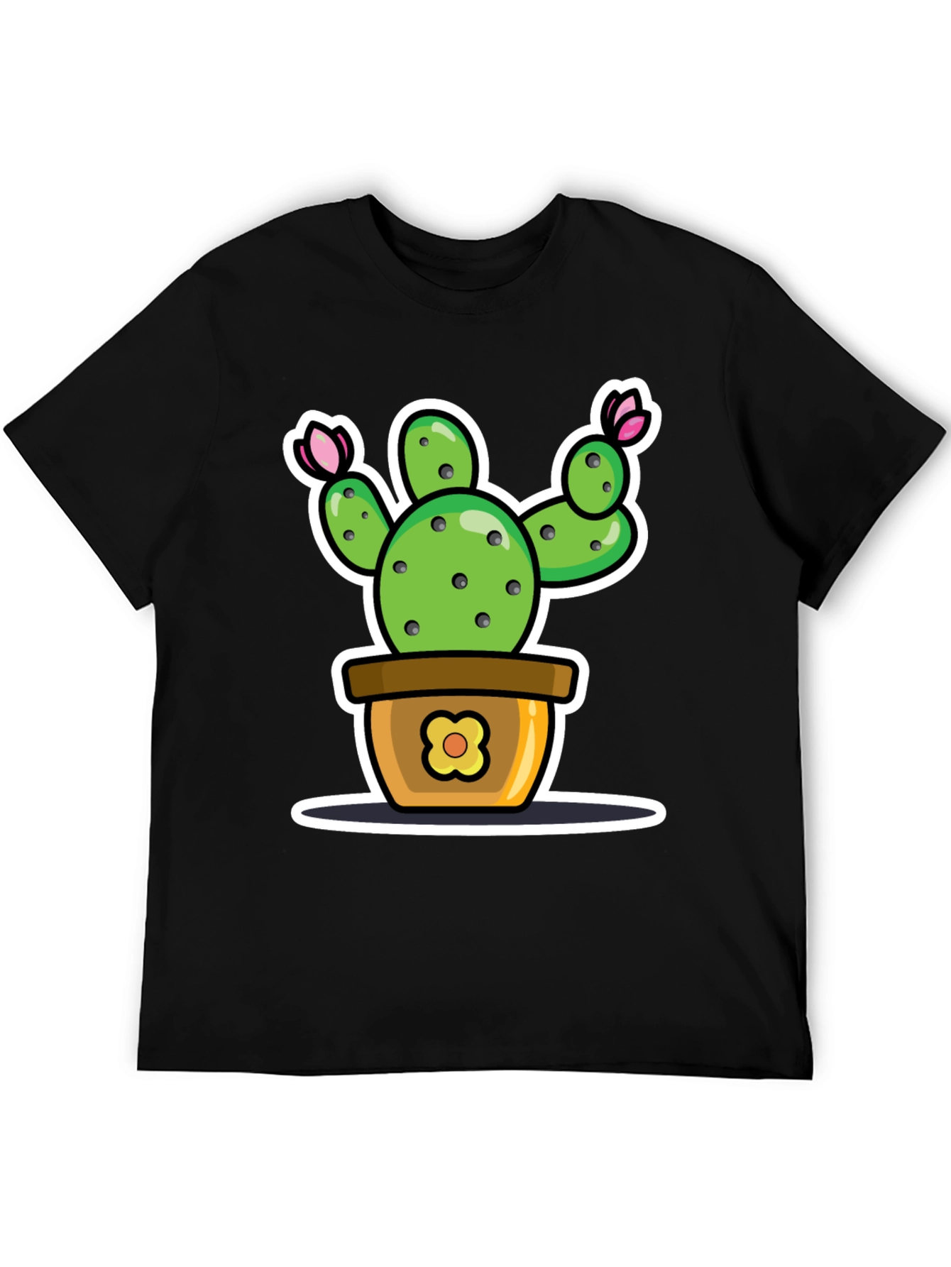 Cactus Potted Plant Cartoon Graphic Tee