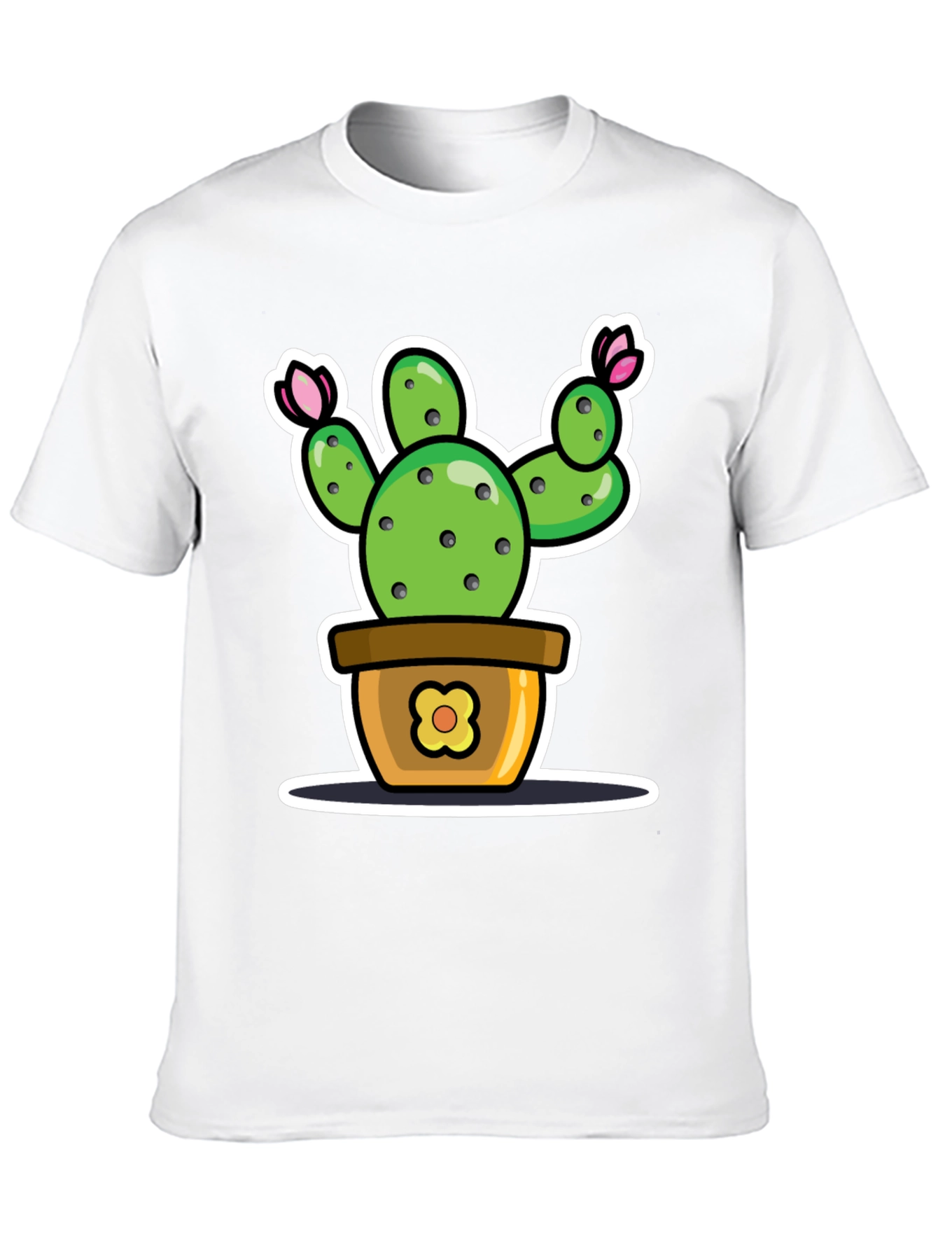 Cactus Potted Plant Cartoon Graphic Tee