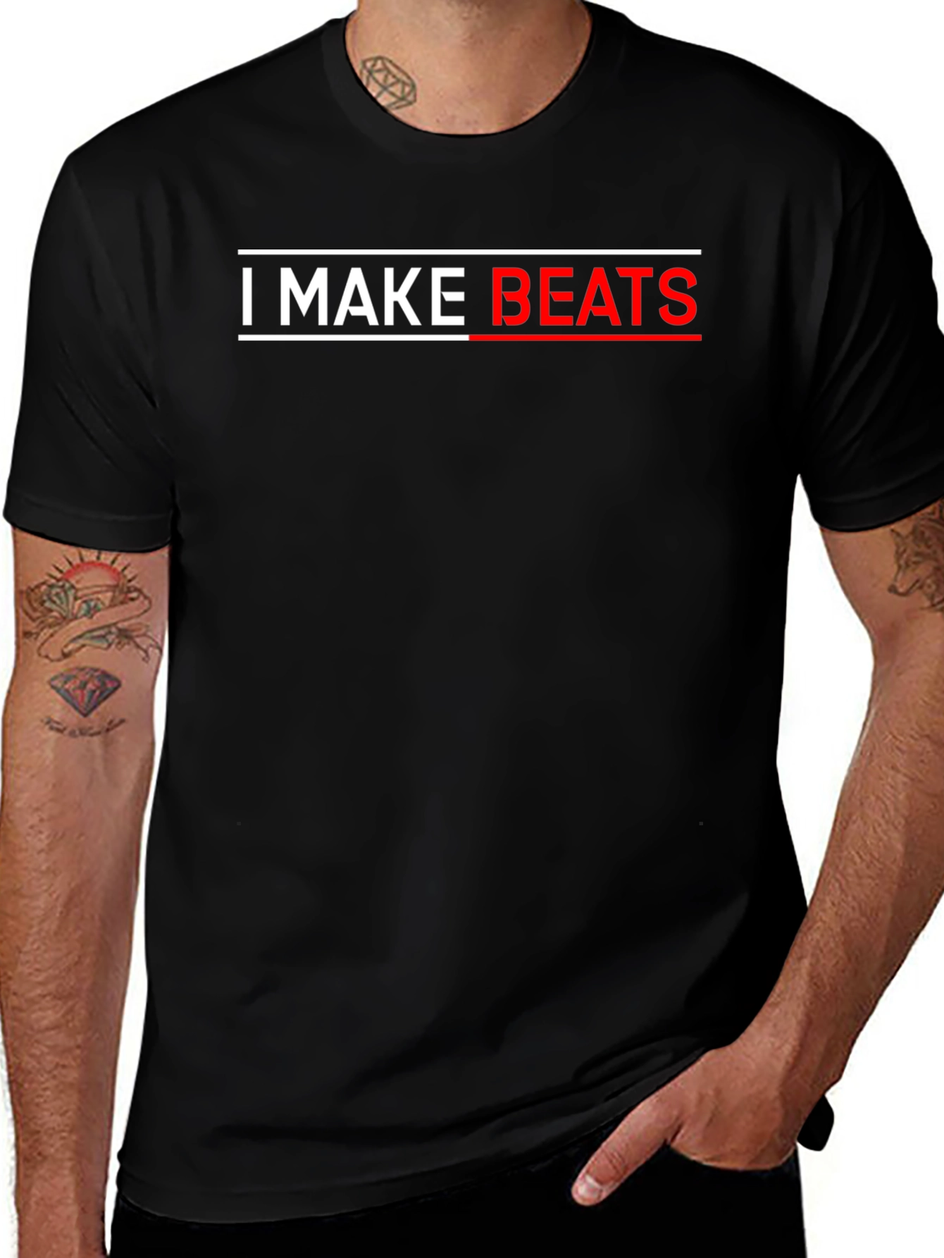 I MAKE BEATS Black T-Shirt - Music Producer Tee