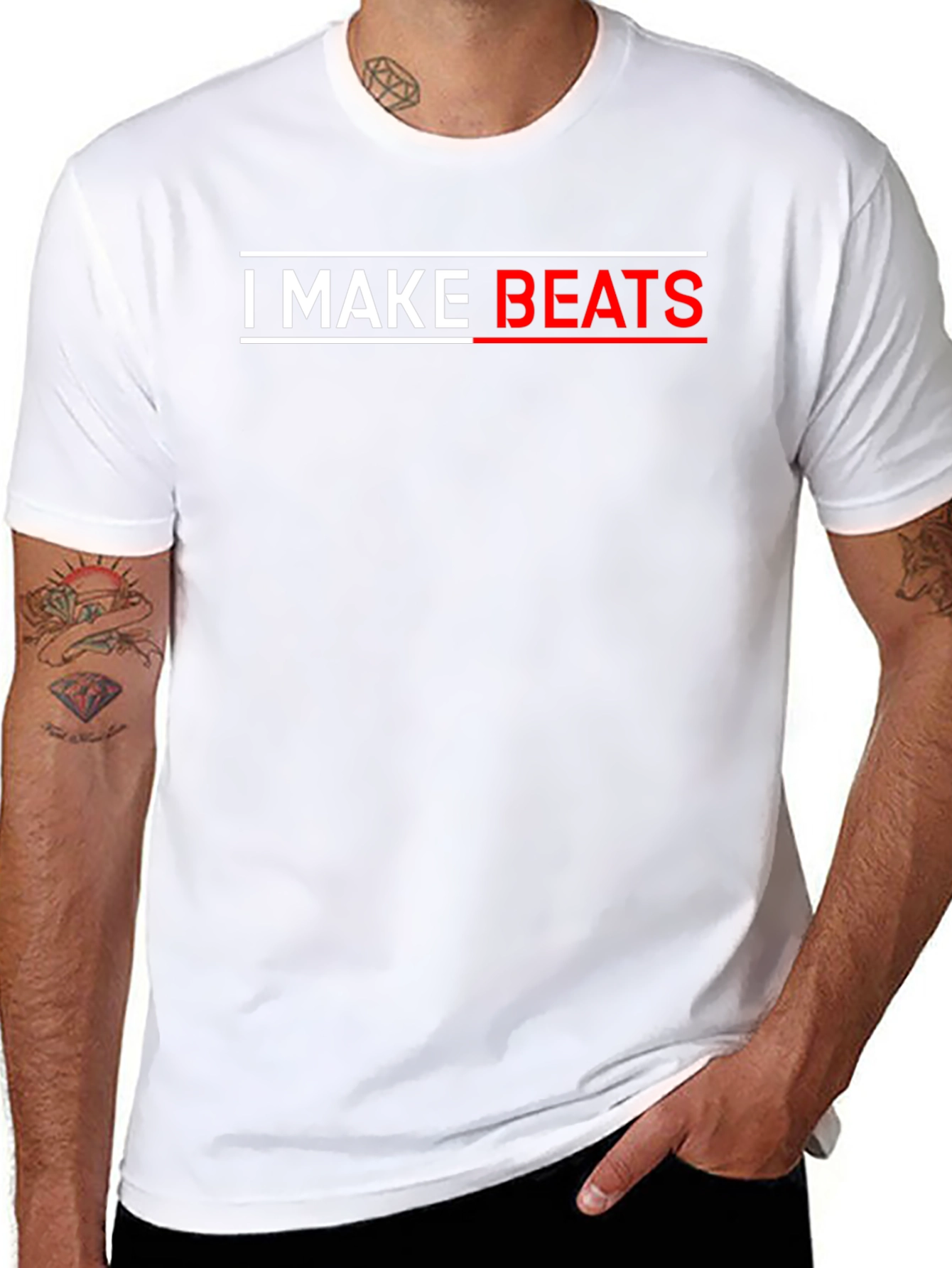 I MAKE BEATS Black T-Shirt - Music Producer Tee