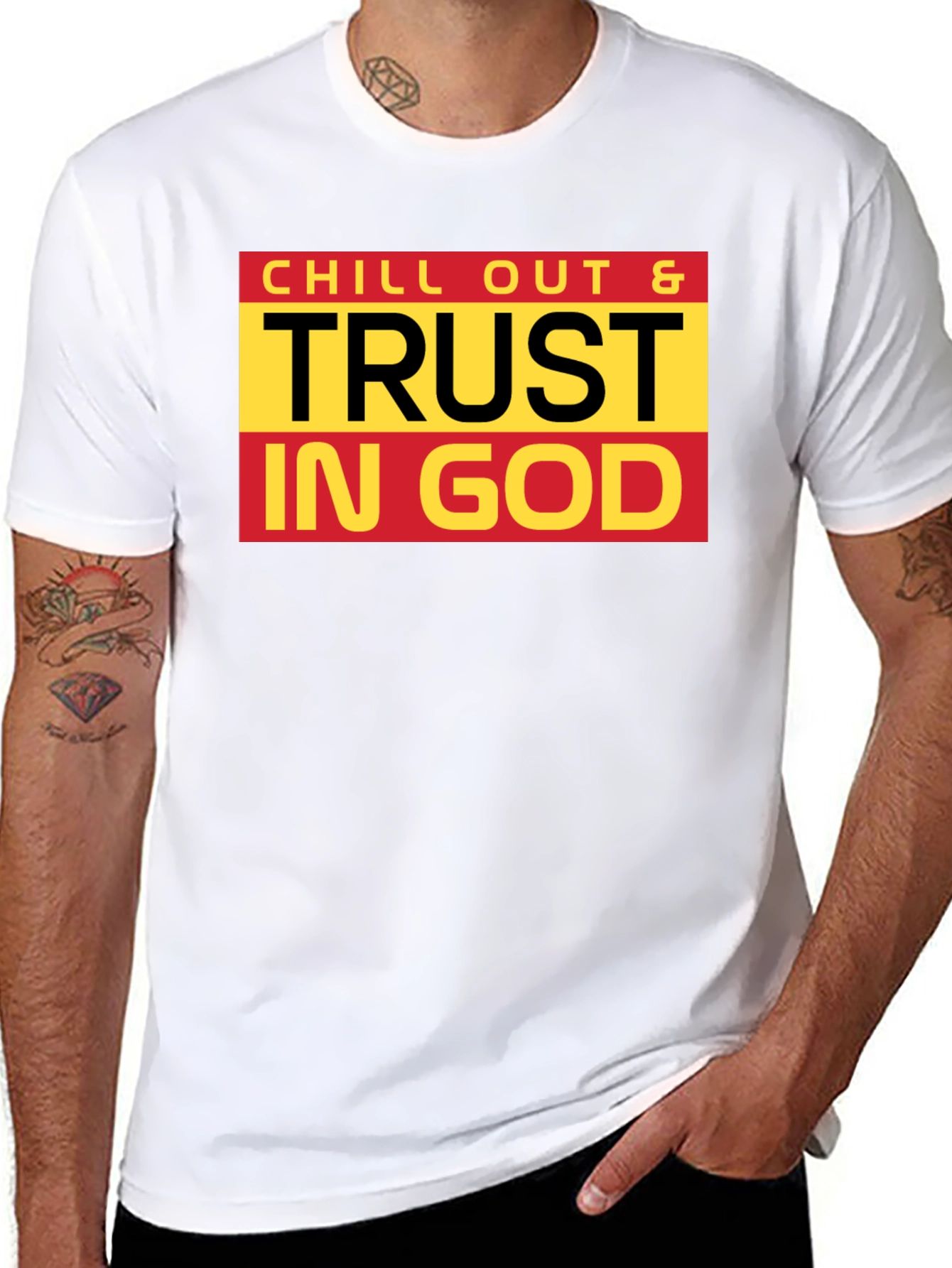 Chill Out & Trust In God Black T-Shirt