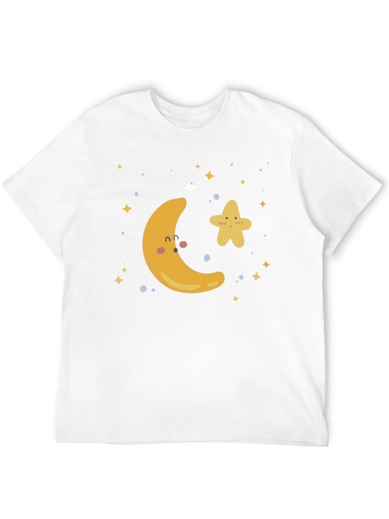 Cute Moon & Star Graphic T-Shirt