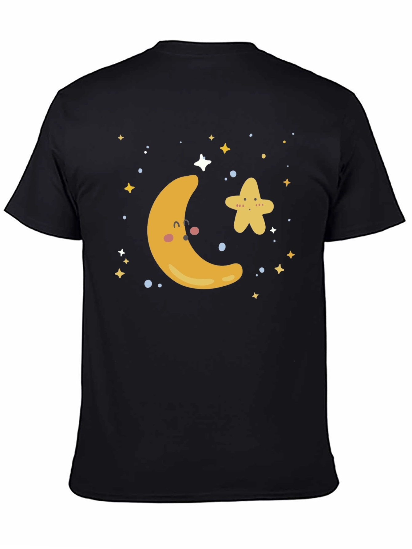 Cute Moon & Star Graphic T-Shirt