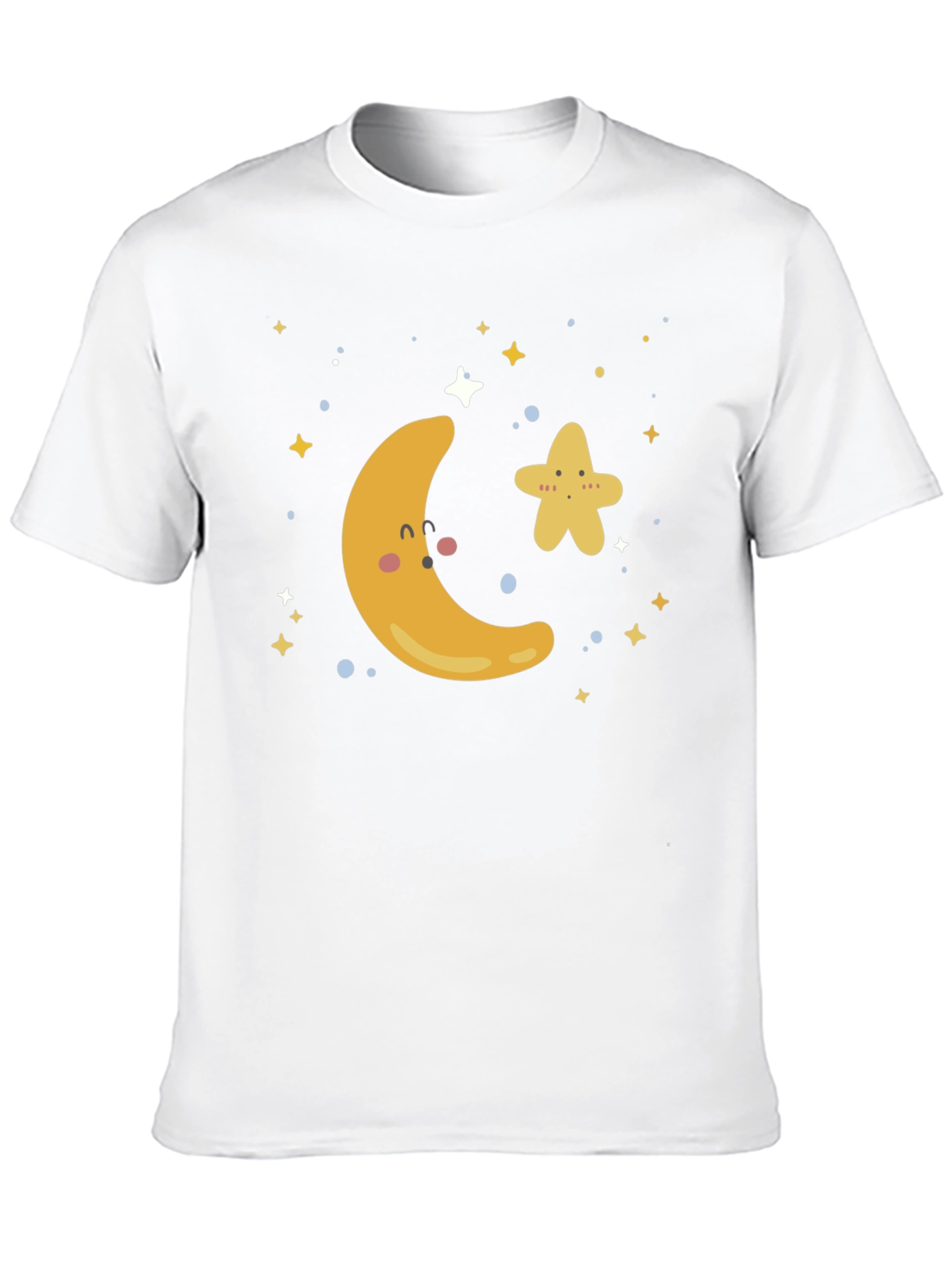 Cute Moon & Star Graphic T-Shirt