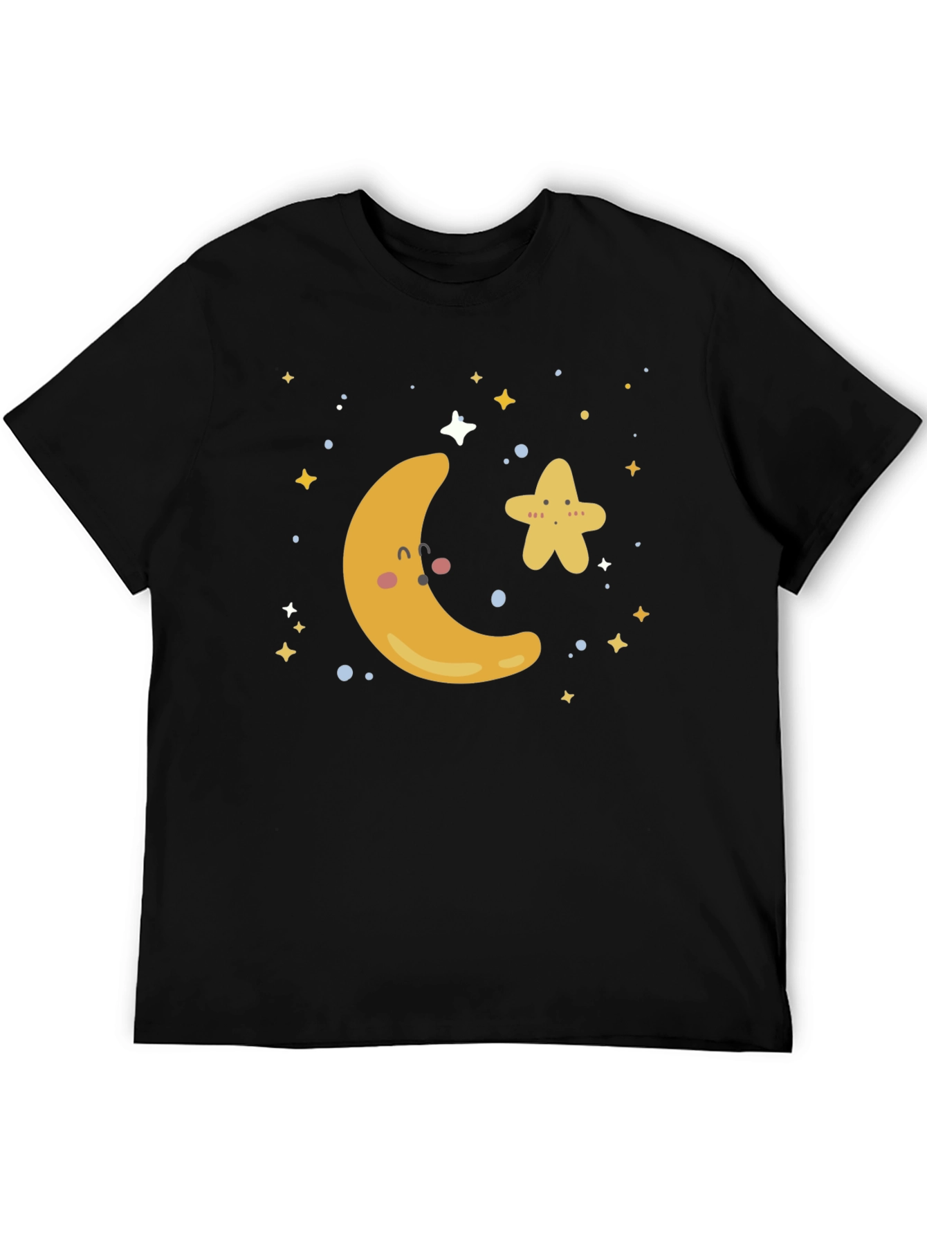 Cute Moon & Star Graphic T-Shirt