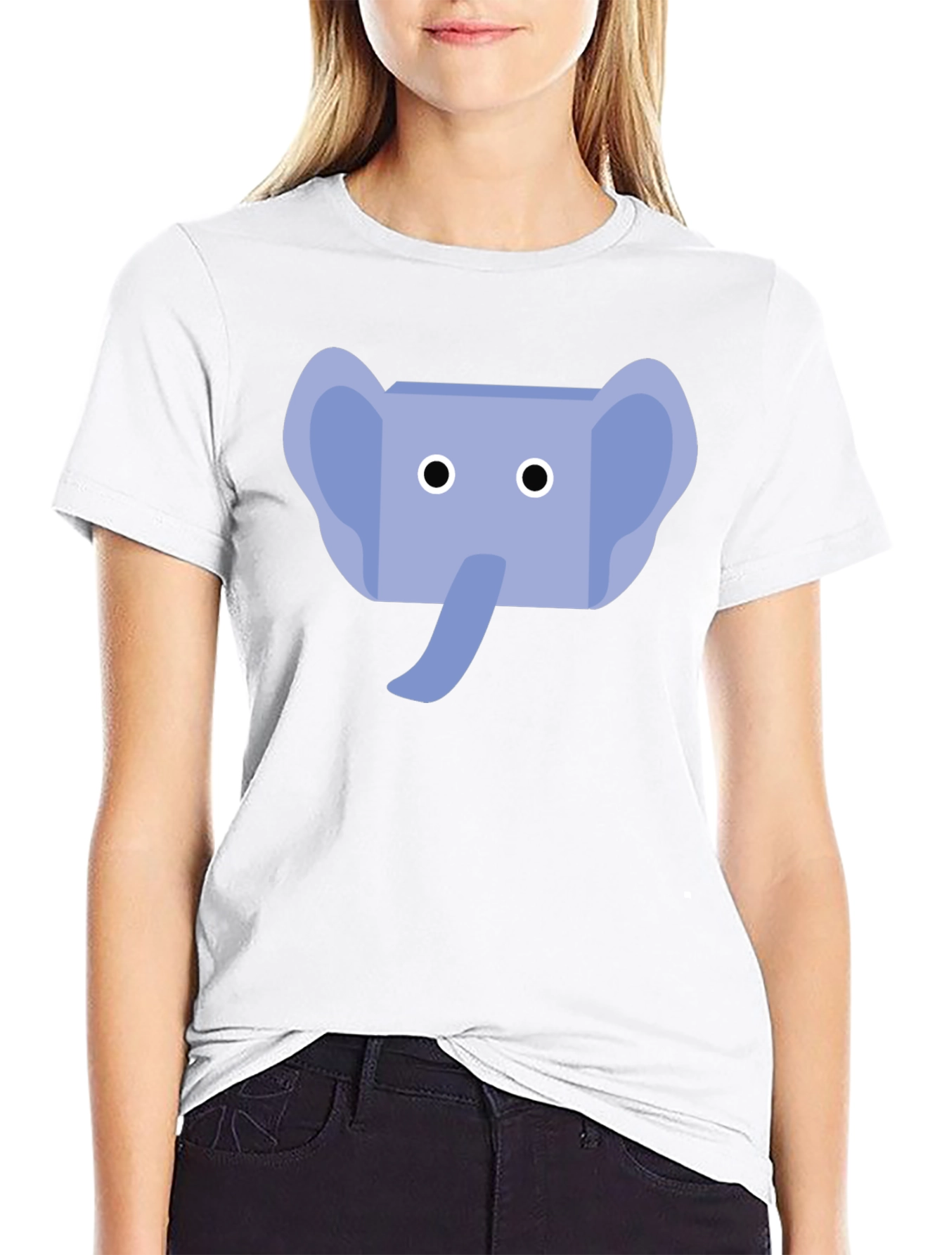 Elephant Graphic Tee - Black Cotton Shirt