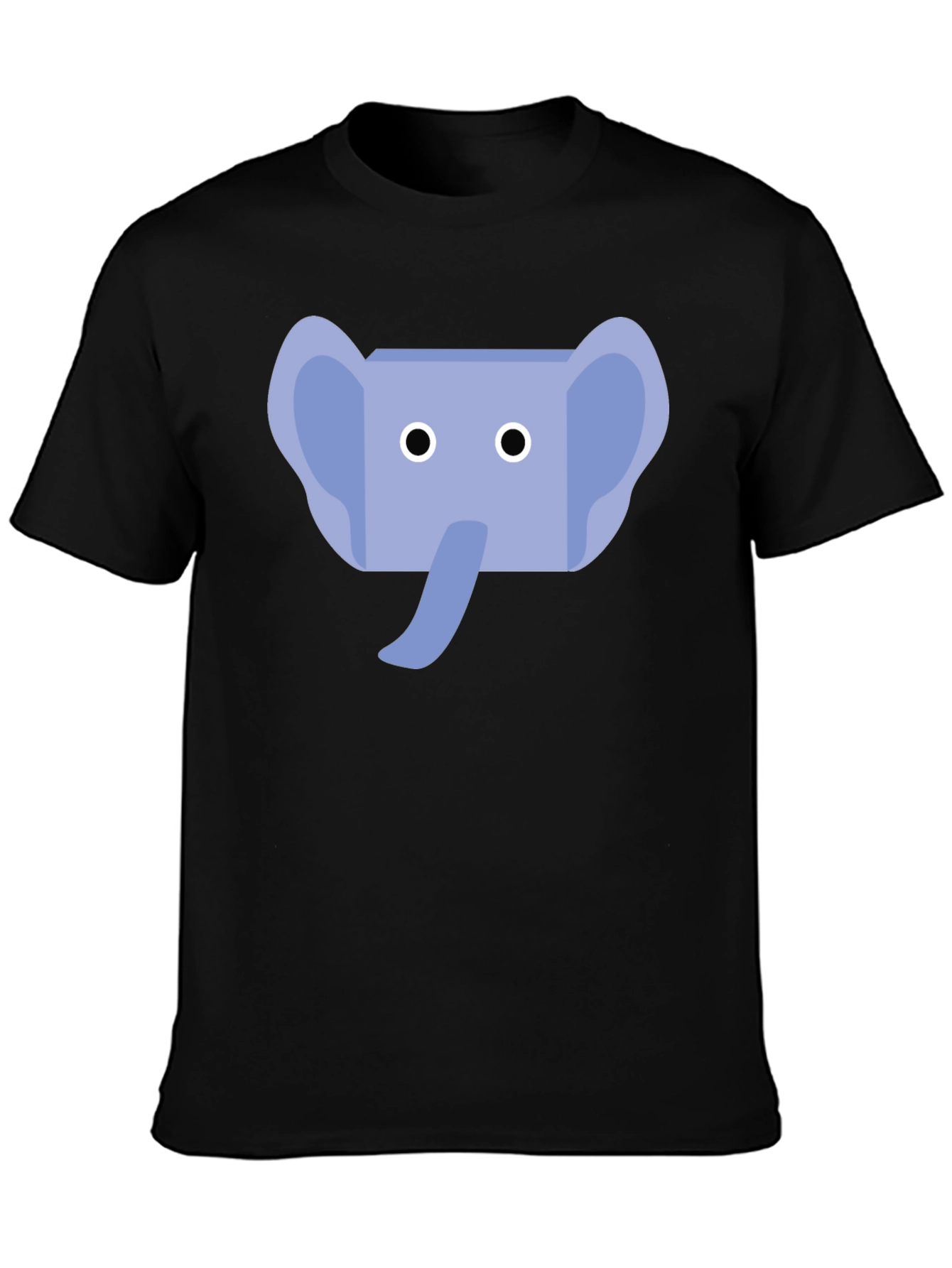 Elephant Graphic Tee - Black Cotton Shirt