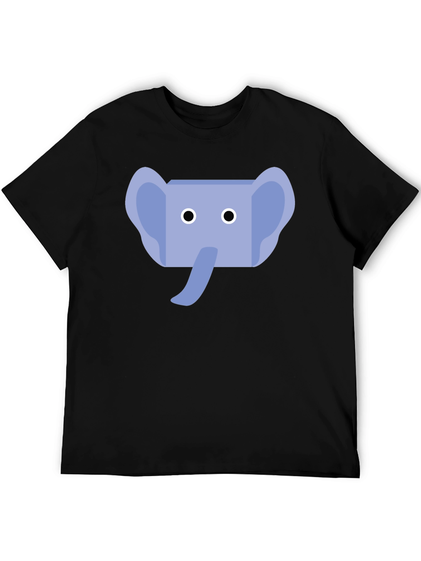 Elephant Graphic Tee - Black Cotton Shirt
